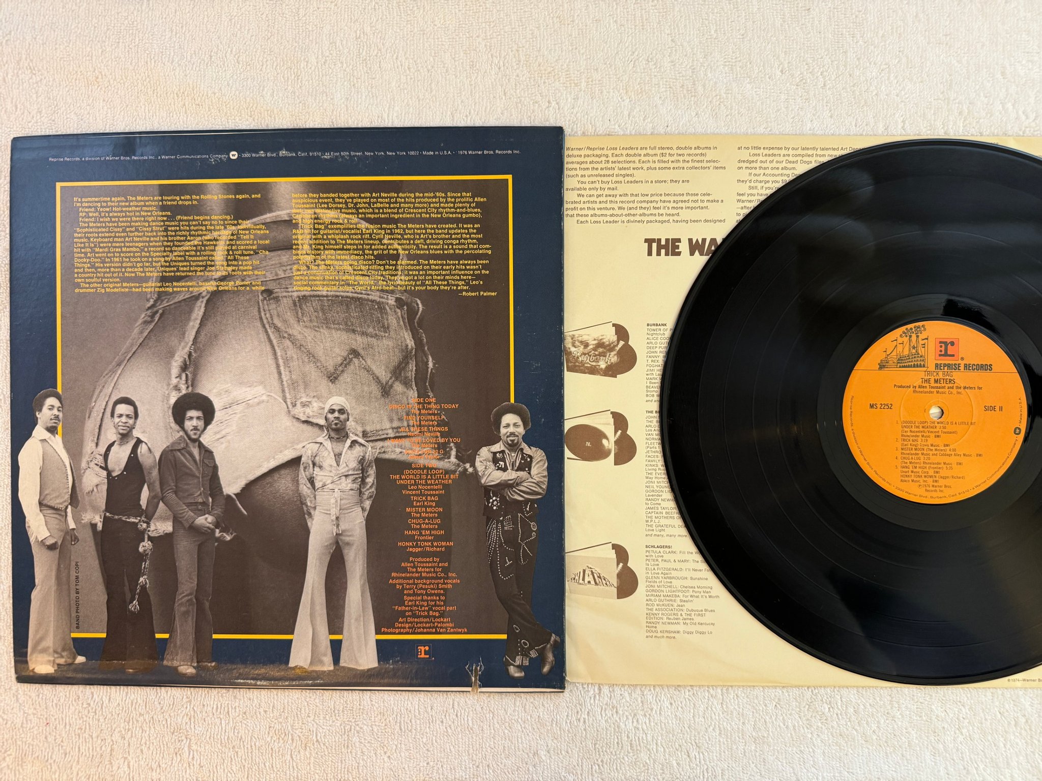 Omslagsbild för skivan THE METERS trick bag LP -76 US REPRISE MS 2252