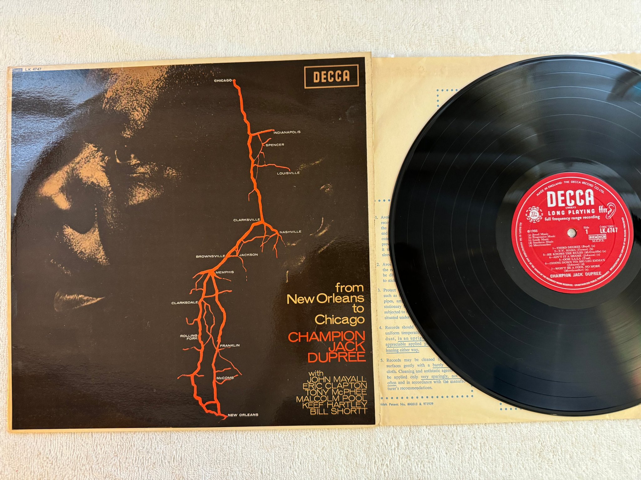 Omslagsbild för skivan CHAMPION JACK DUPREE from New Orleans to Chicago LP -66 UK DECCA LK 4747