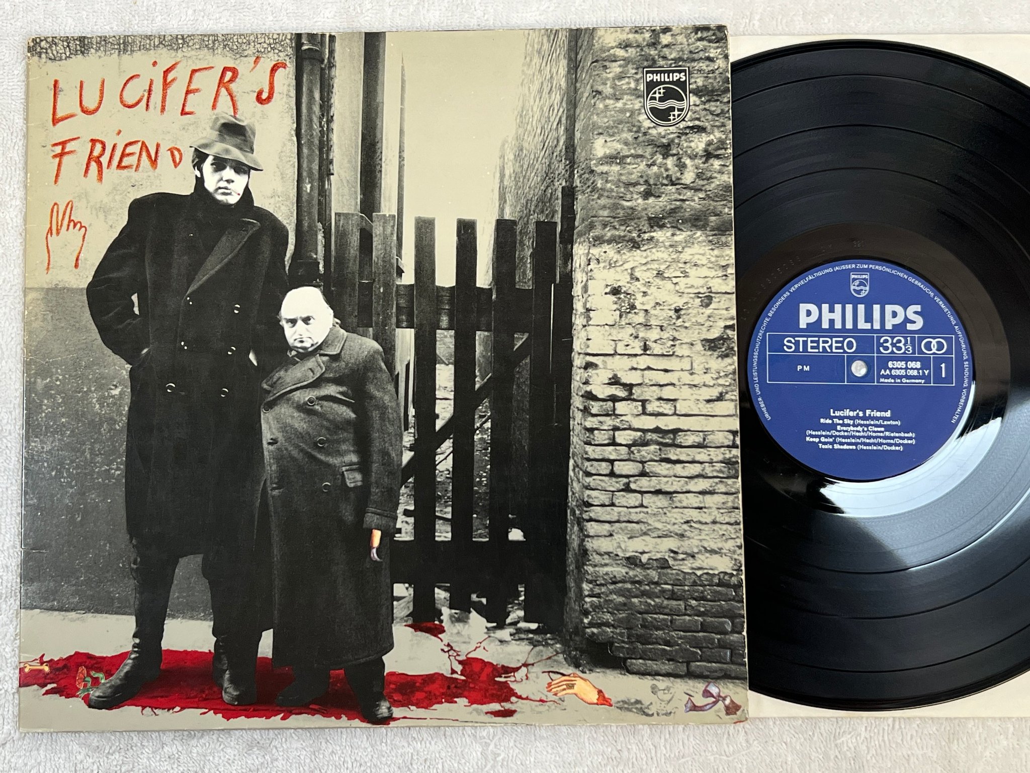 Omslagsbild för skivan LUCIFER'S FRIEND s/t LP -70 Ger PHILIPS 6305 068 *** RARE HARD ROCK ***