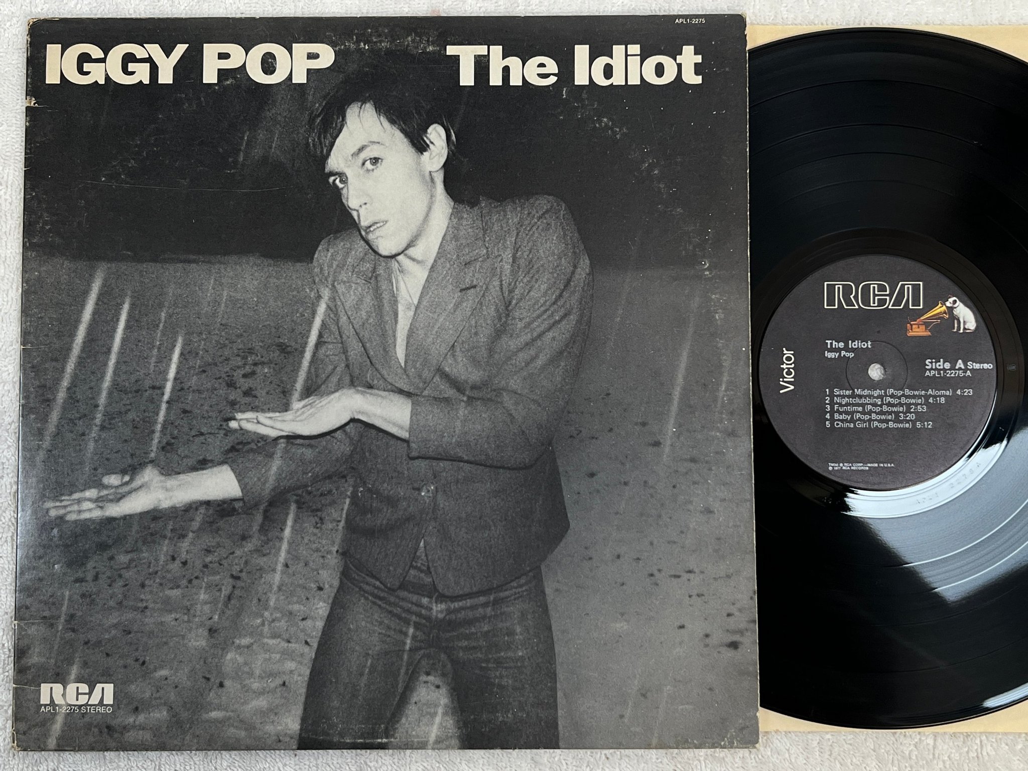 Omslagsbild för skivan IGGY POP the idiot LP -77 US RCA APL1-2275