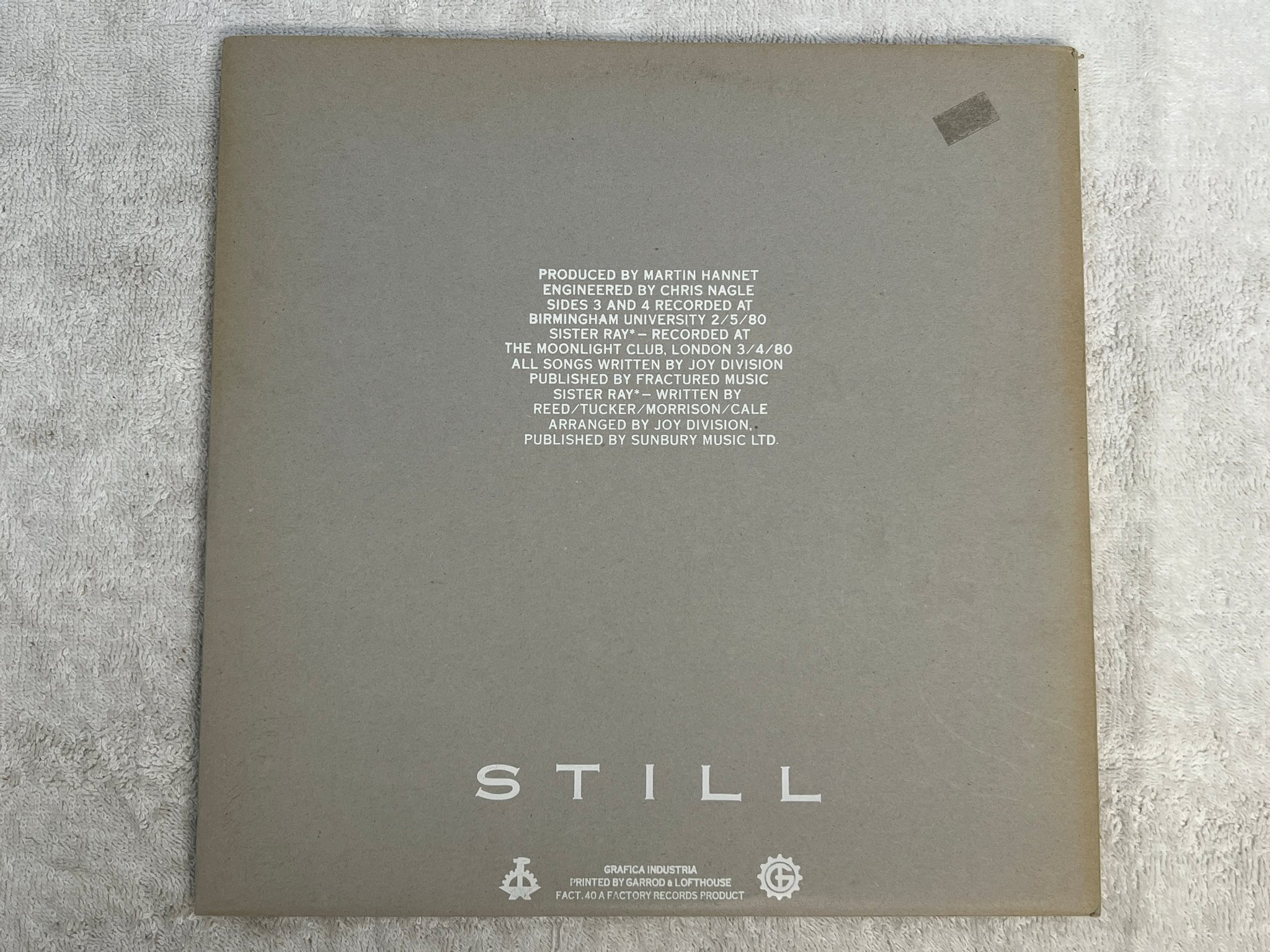 Omslagsbild för skivan JOY DIVISION still 2xLP -81 UK FACTORY FACT 40 ***** CLASSIC *****
