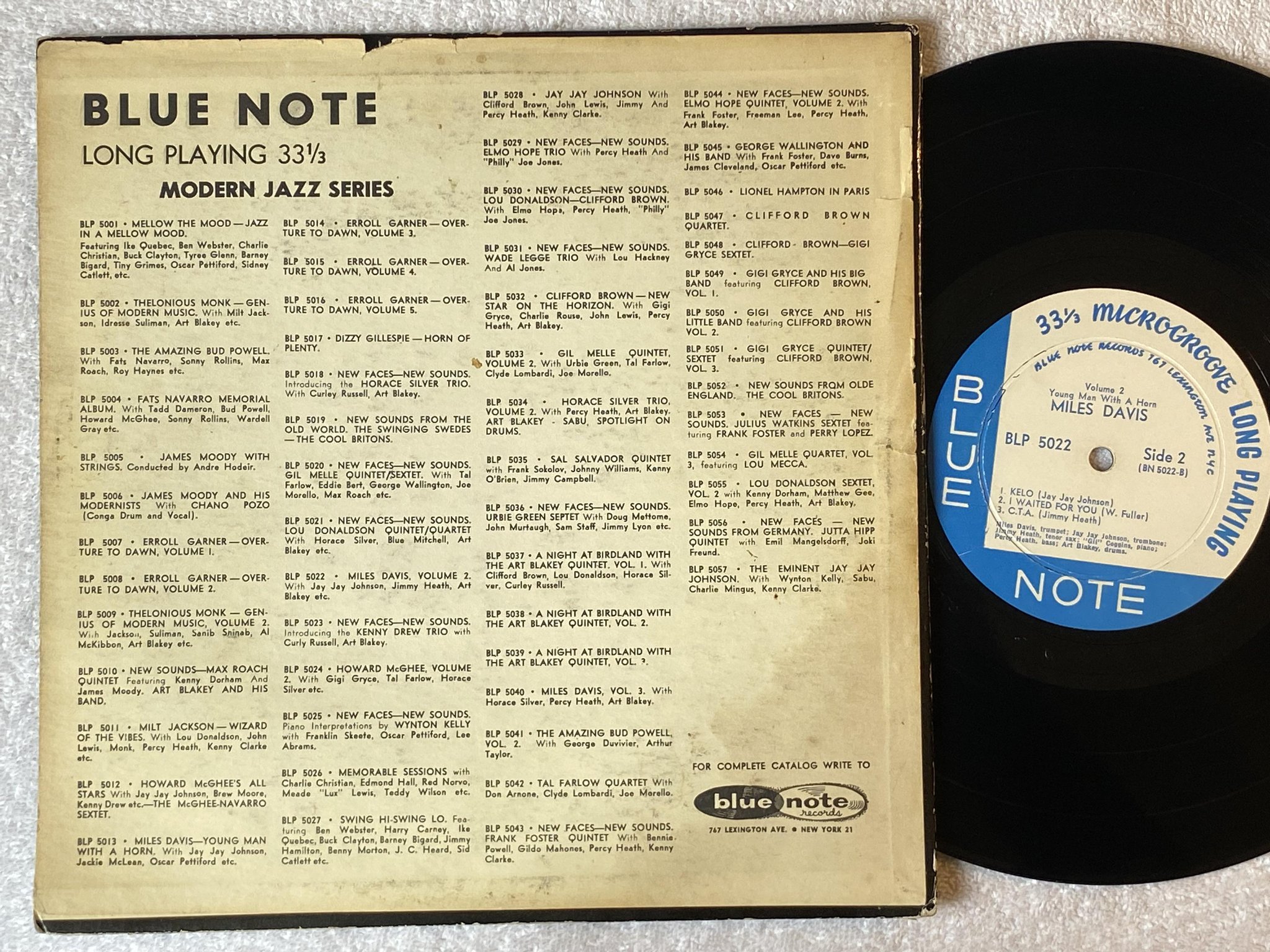 Omslagsbild för skivan MILES DAVIS vol 2 10"LP -53 US BLUE NOTE BLP 5022