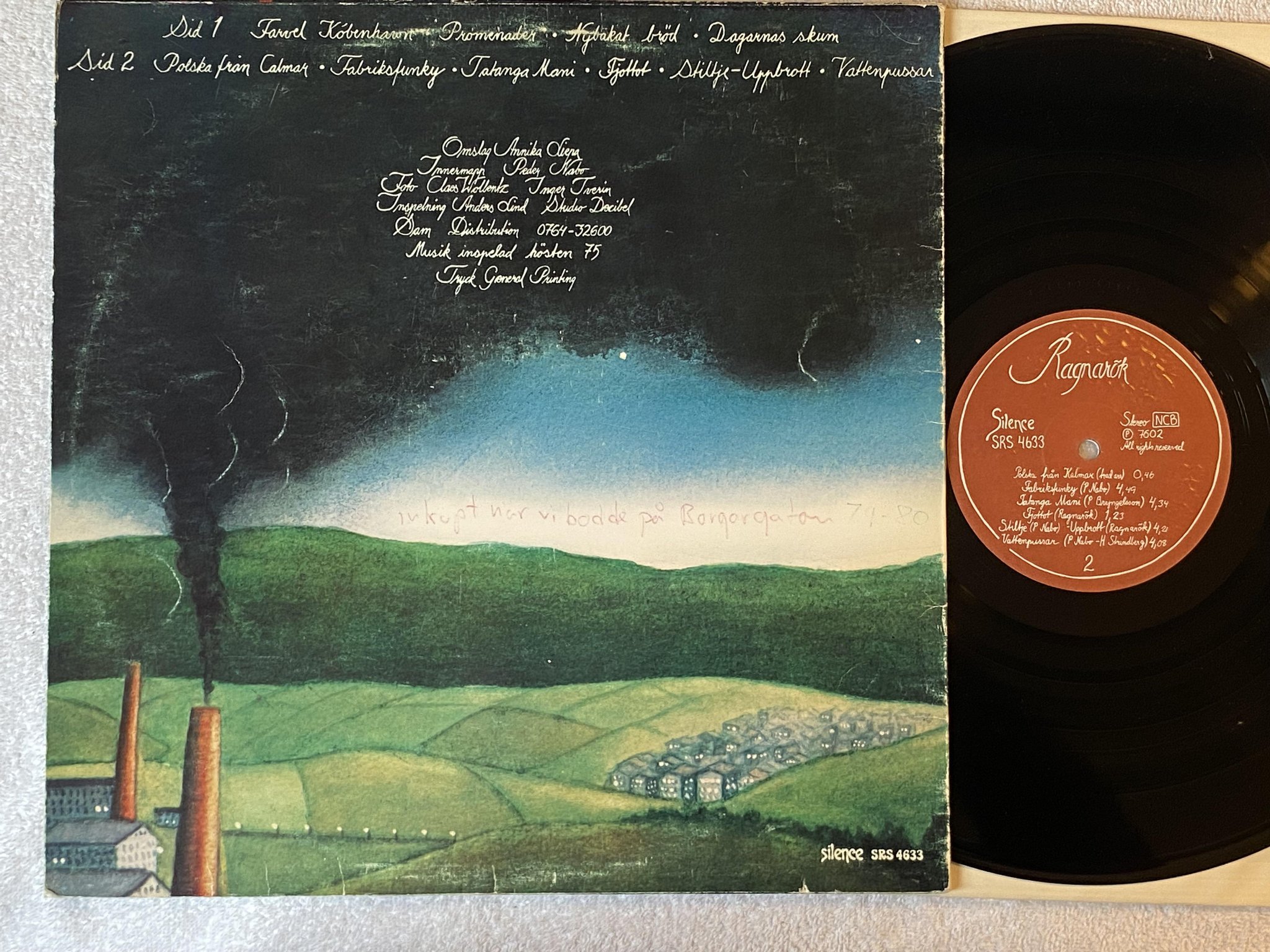 Omslagsbild för skivan RAGNARÖK s/t LP -76 SILENCE SRS 4633 ****** WONDERFUL ALBUM ******