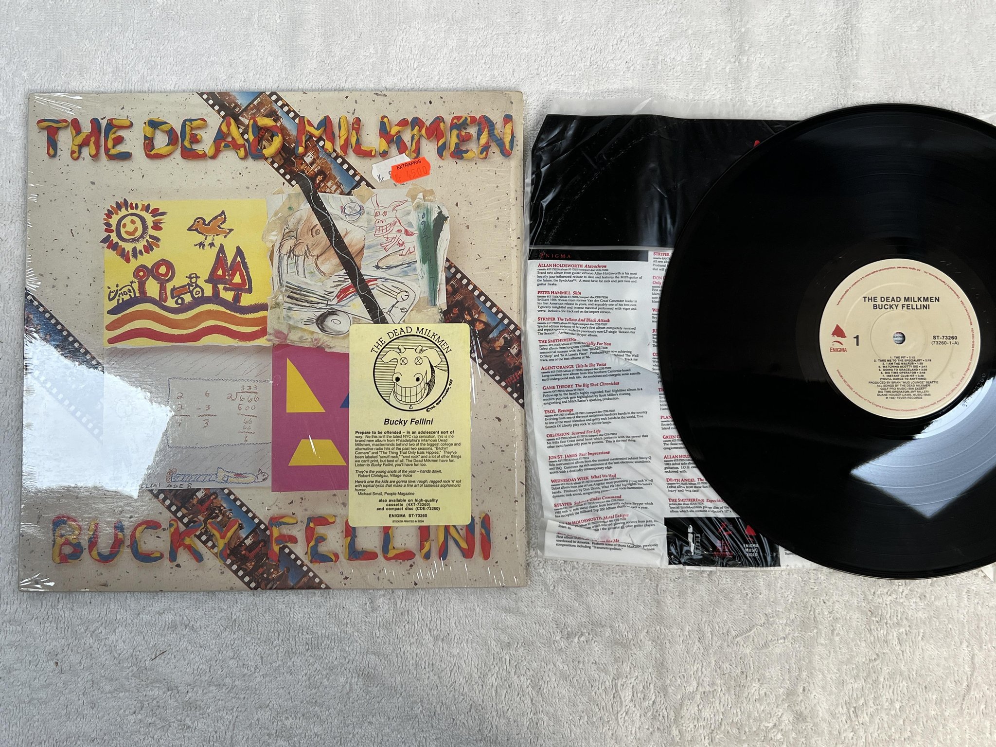 Omslagsbild för skivan THE DEAD MILKMEN Bucky Fellini LP -87 Can ENIGMA ST-73260