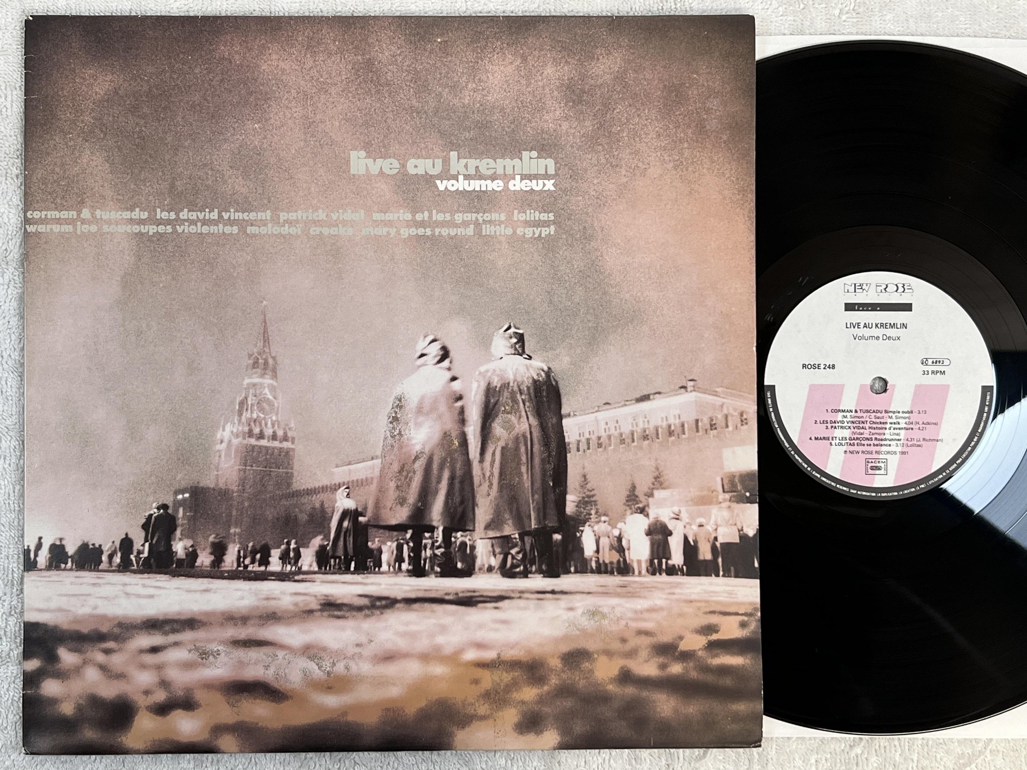 Omslagsbild för skivan V/A Live Au Kremlin Volume Deux LP -91 Fra NEW ROSE ROSE-248