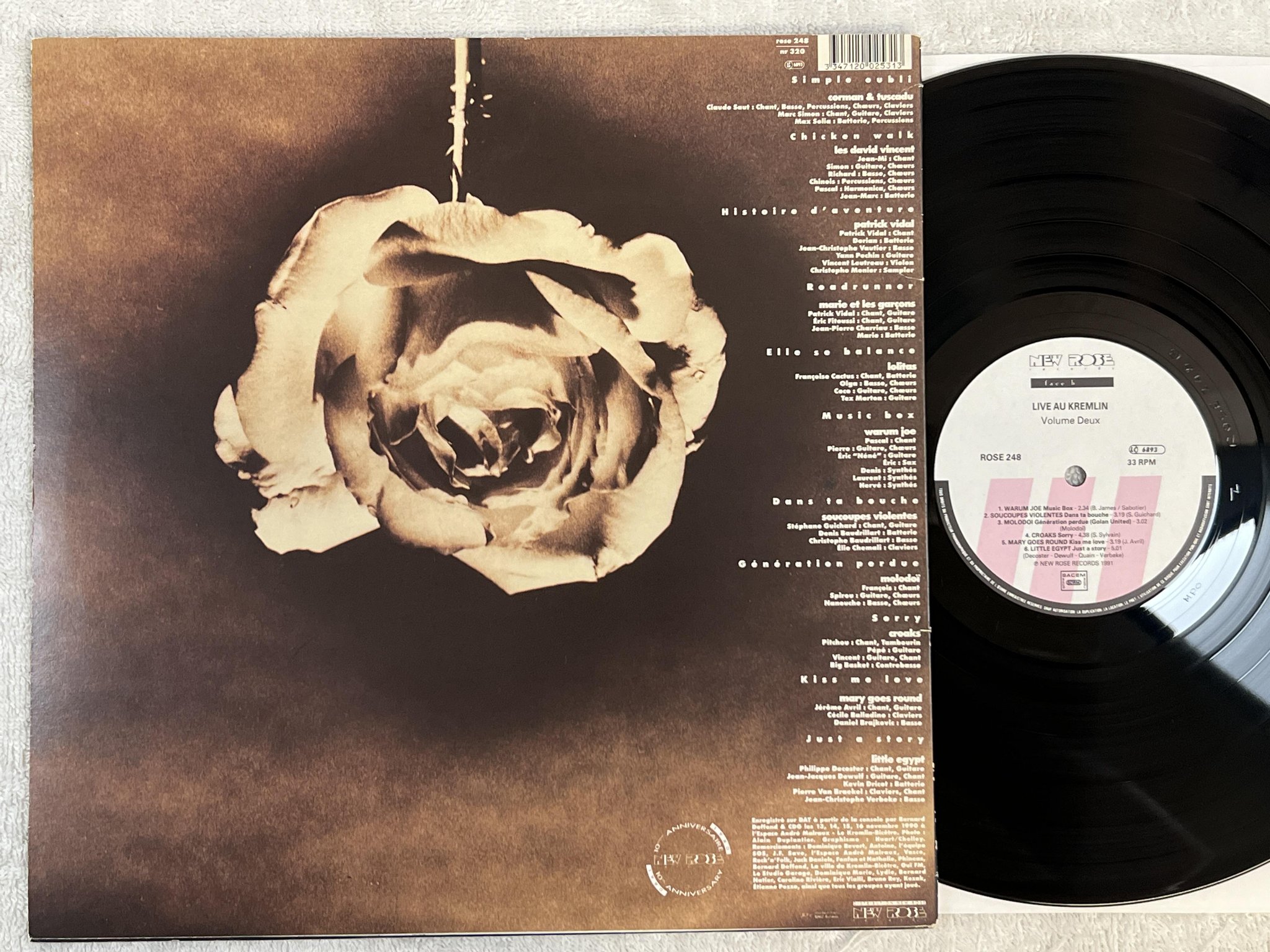 Omslagsbild för skivan V/A Live Au Kremlin Volume Deux LP -91 Fra NEW ROSE ROSE-248
