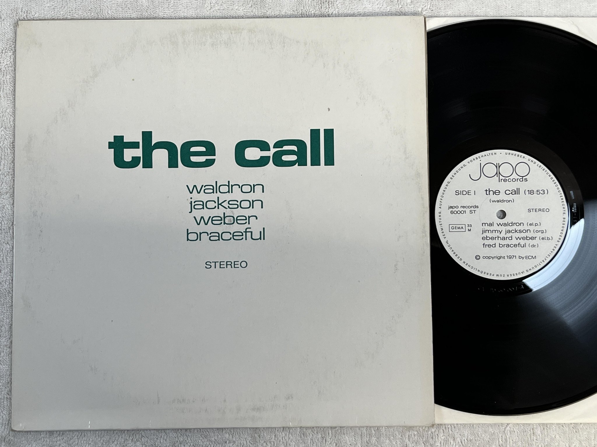 Omslagsbild för skivan Waldron, Jackson, Weber, Braceful – The Call LP -71 Ger JAPO 60001 ** R A R E **