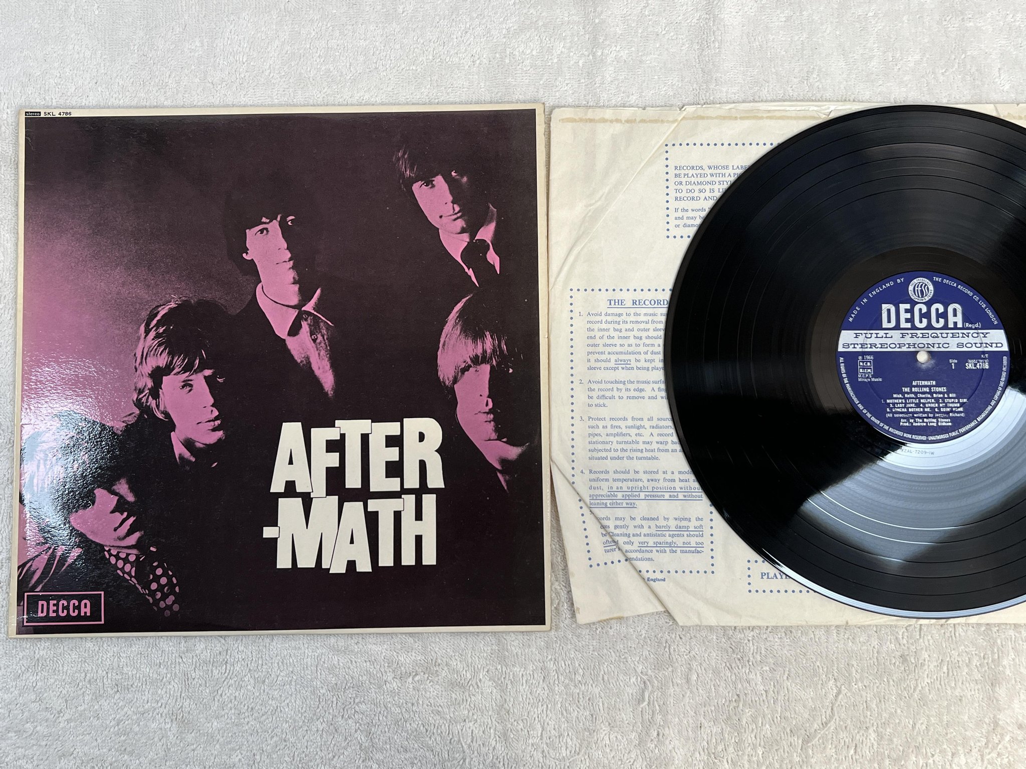 Omslagsbild för skivan THE ROLLING STONES aftermath LP -66 UK DECCA SKL 4786
