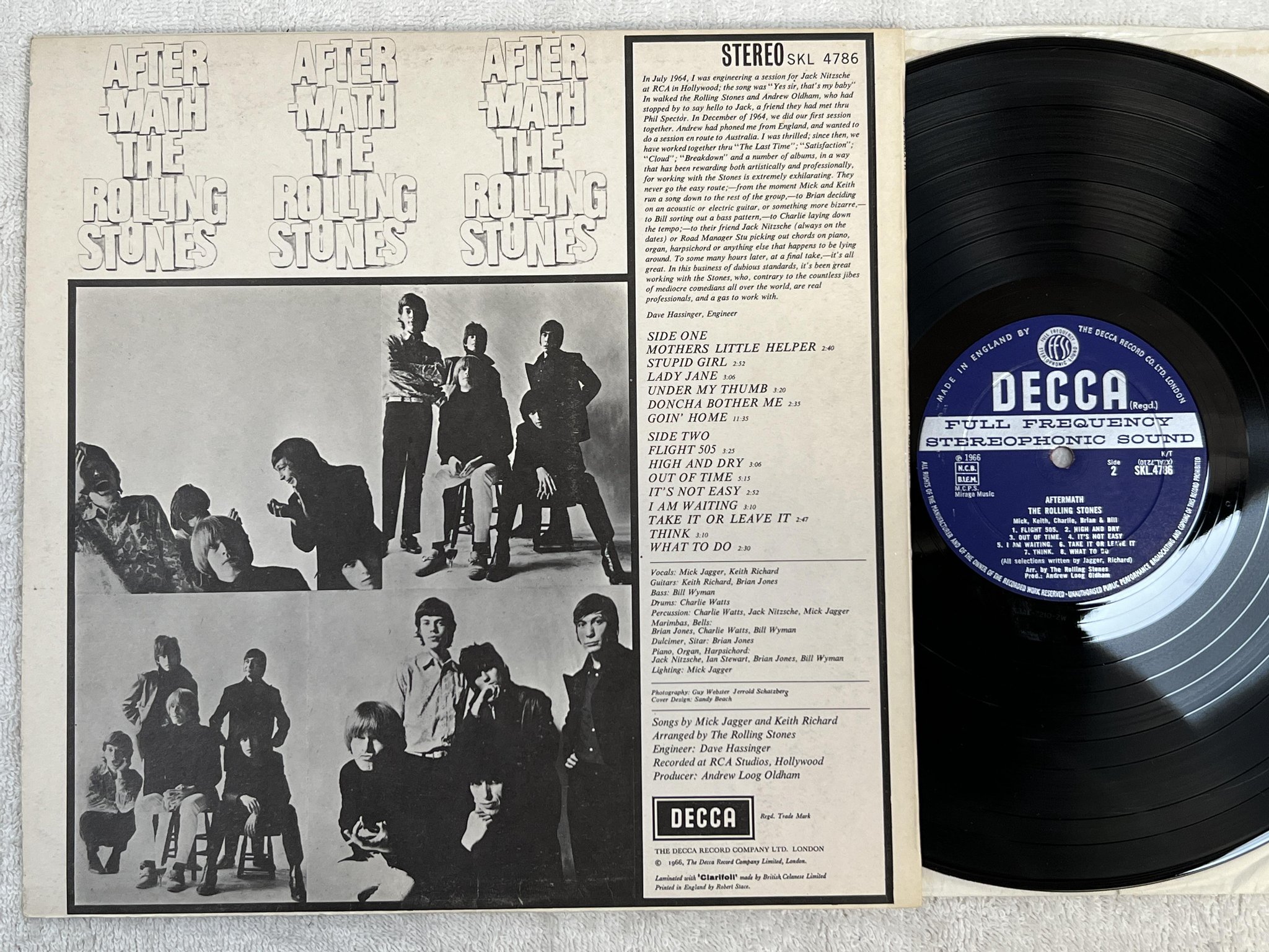 Omslagsbild för skivan THE ROLLING STONES aftermath LP -66 UK DECCA SKL 4786