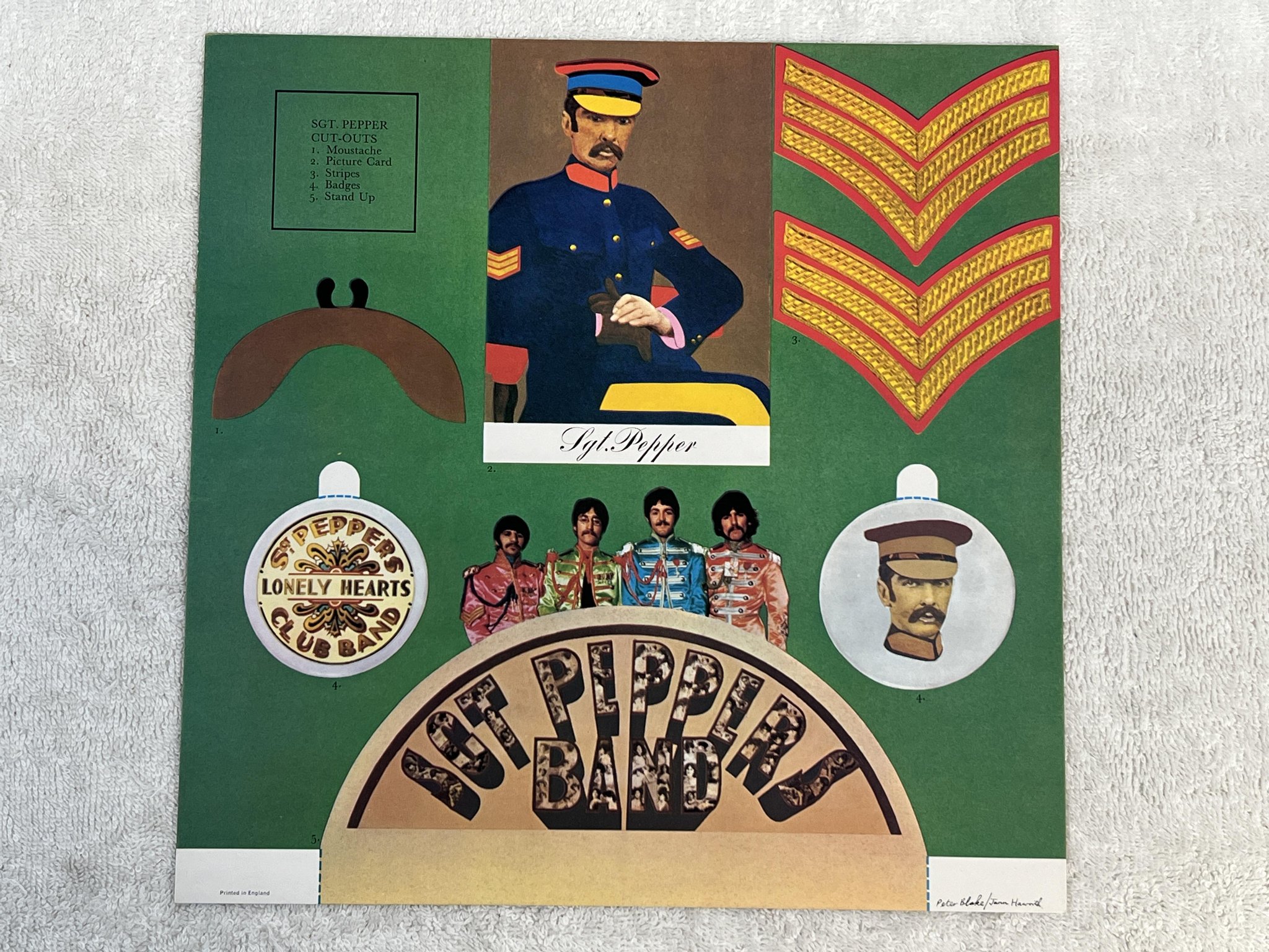 Omslagsbild för skivan THE BEATLES Sgt Pepper's lonely hearts club band LP -67 UK PARLOPHONE PCS 7027