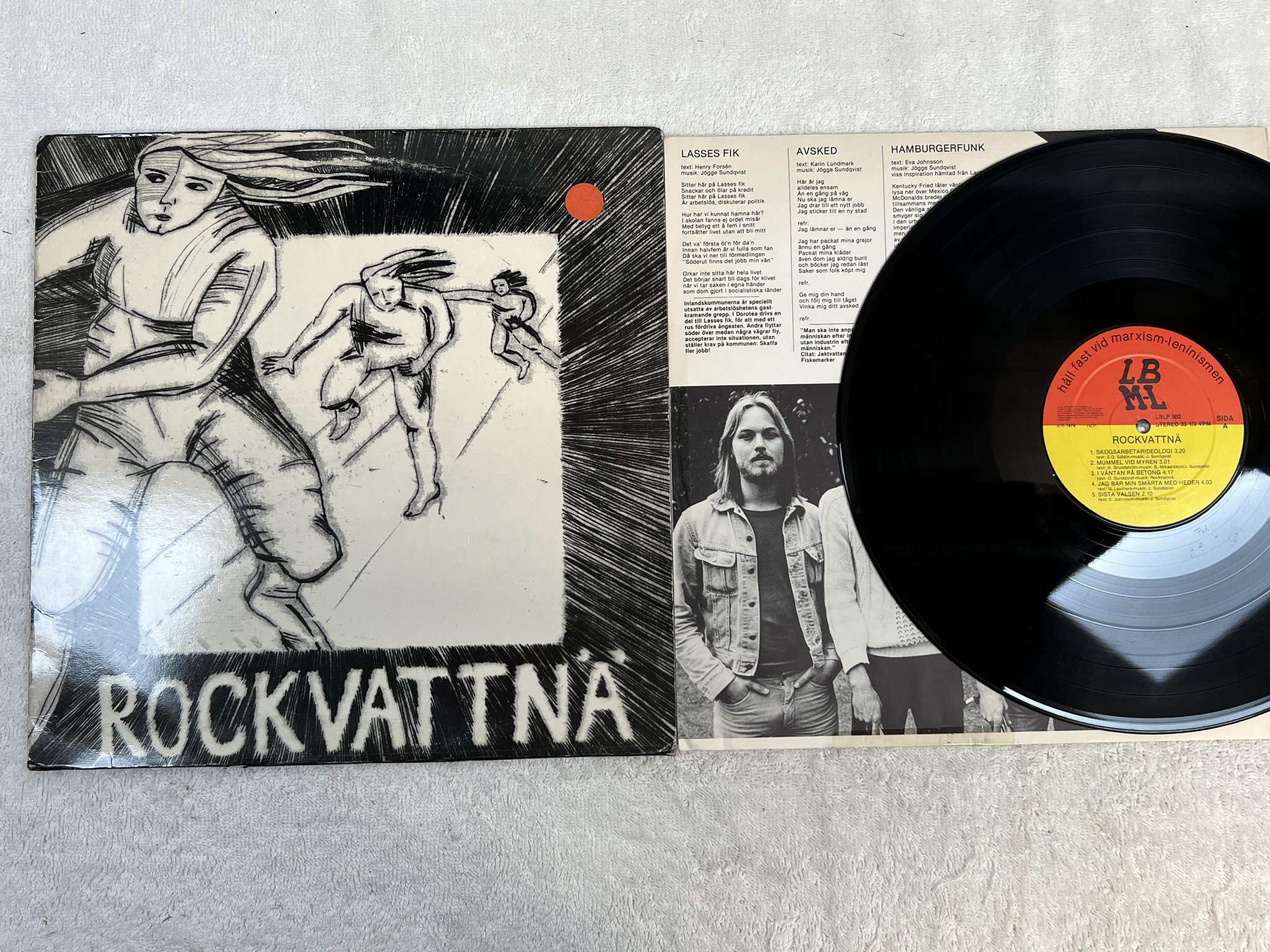 Omslagsbild för skivan ROCKVATTNÄ s/t LP -79 Swe LJUDBARRIKADEN LBLP 502