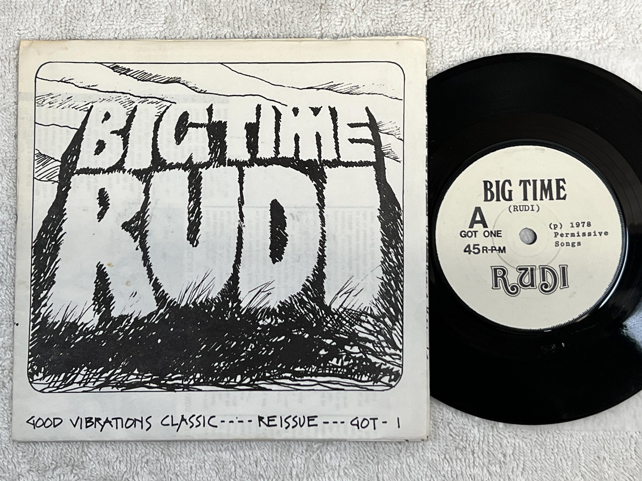 Omslagsbild för skivan RUDI Big Time 7" -79 re UK GOOD VIBRATIONS GOT 1 *** NEW WAVE / PUNK ***