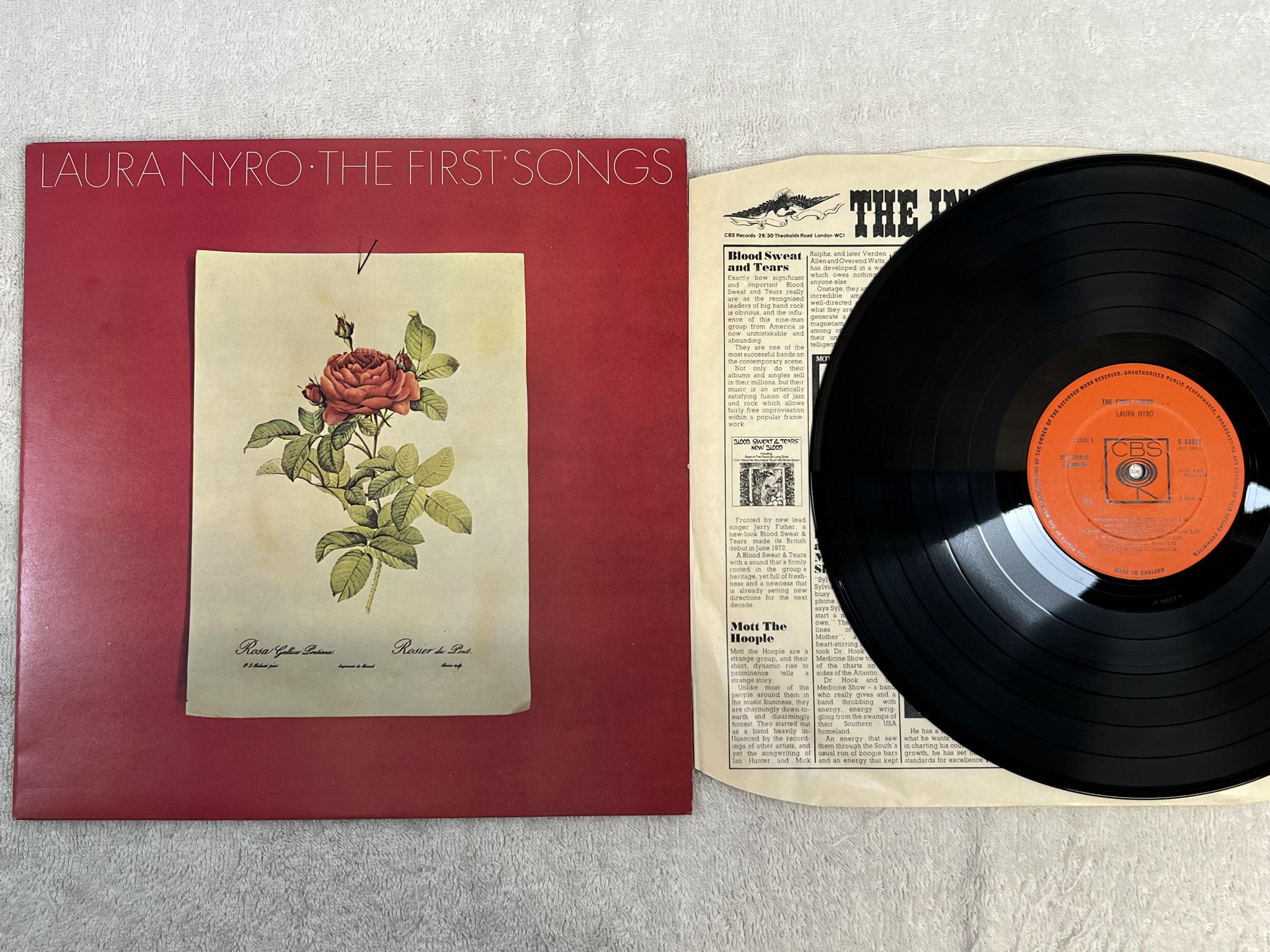 Omslagsbild för skivan LAURA NYRO the first songs... LP -73 UK CBS S 64991