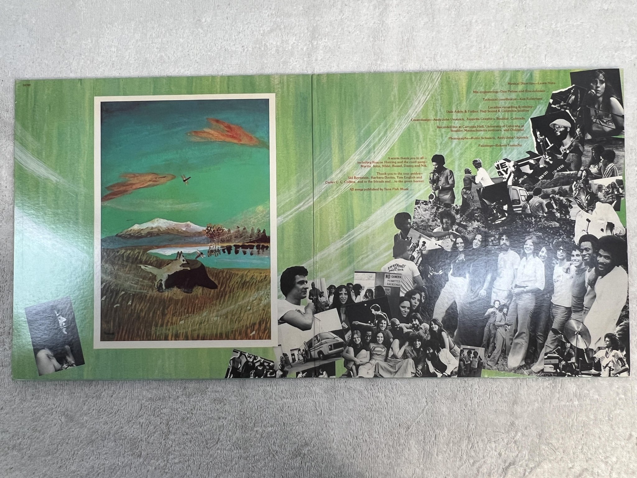 Omslagsbild för skivan LAURA NYRO Season Of Lights...Laura Nyro In Concert LP -77 US columbia PC 34786