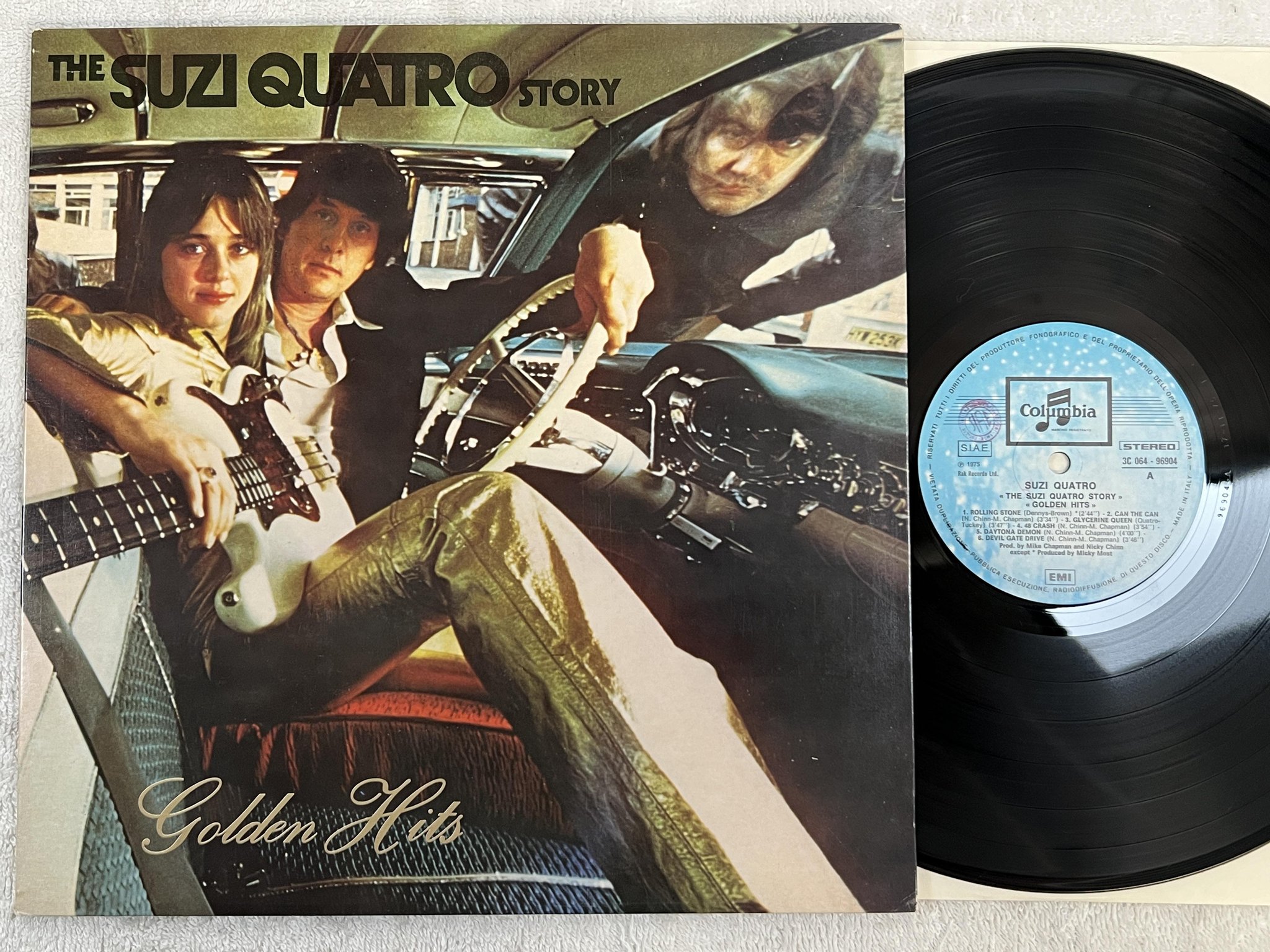 Omslagsbild för skivan SUZI QUATRO golden hits LP -75 Ita COLUMBIA 3C 064-96904