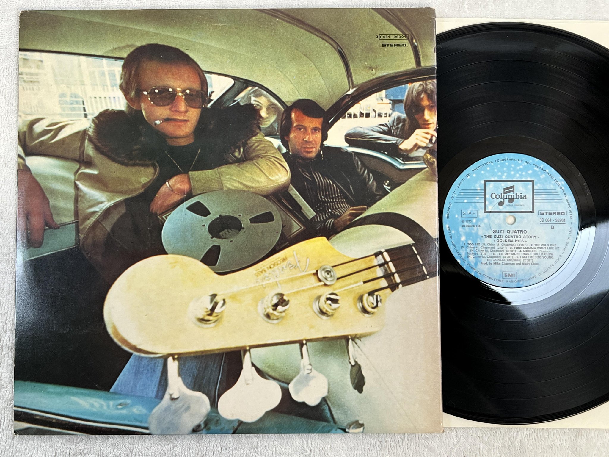 Omslagsbild för skivan SUZI QUATRO golden hits LP -75 Ita COLUMBIA 3C 064-96904