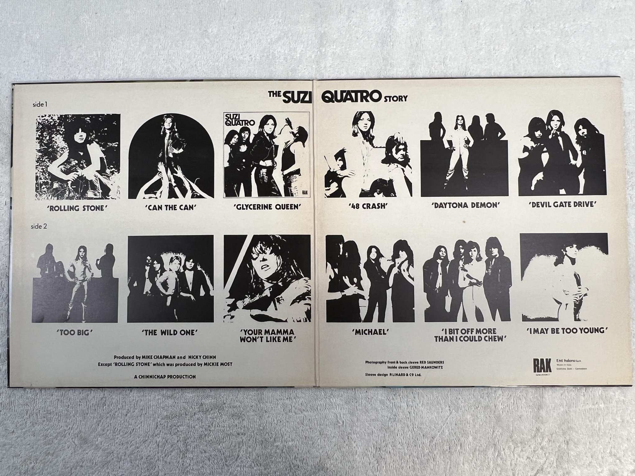 Omslagsbild för skivan SUZI QUATRO golden hits LP -75 Ita COLUMBIA 3C 064-96904