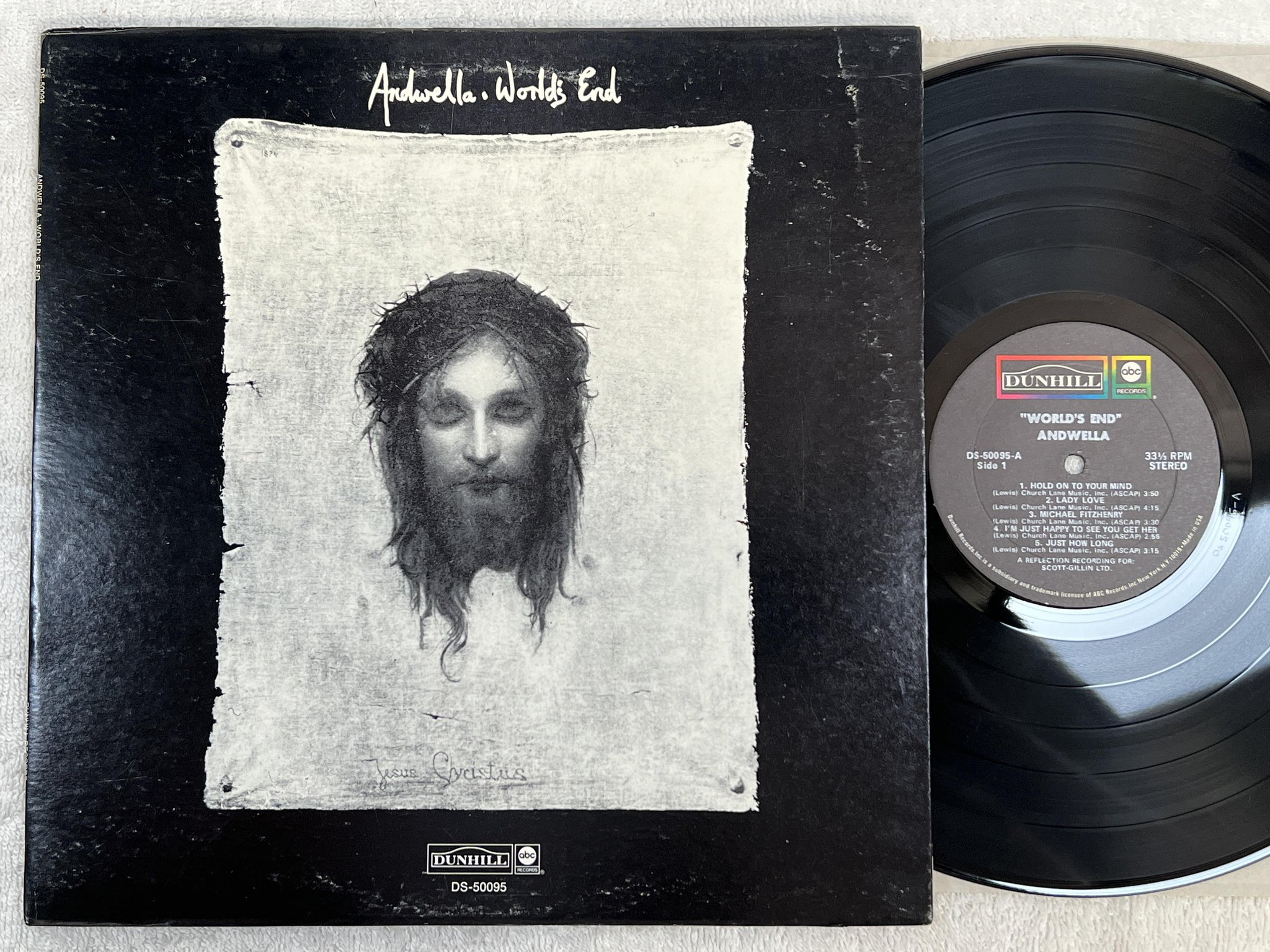 Omslagsbild för skivan ANDWELLA world's end LP -70 US DUNHILL DS-50095 *** psych ***