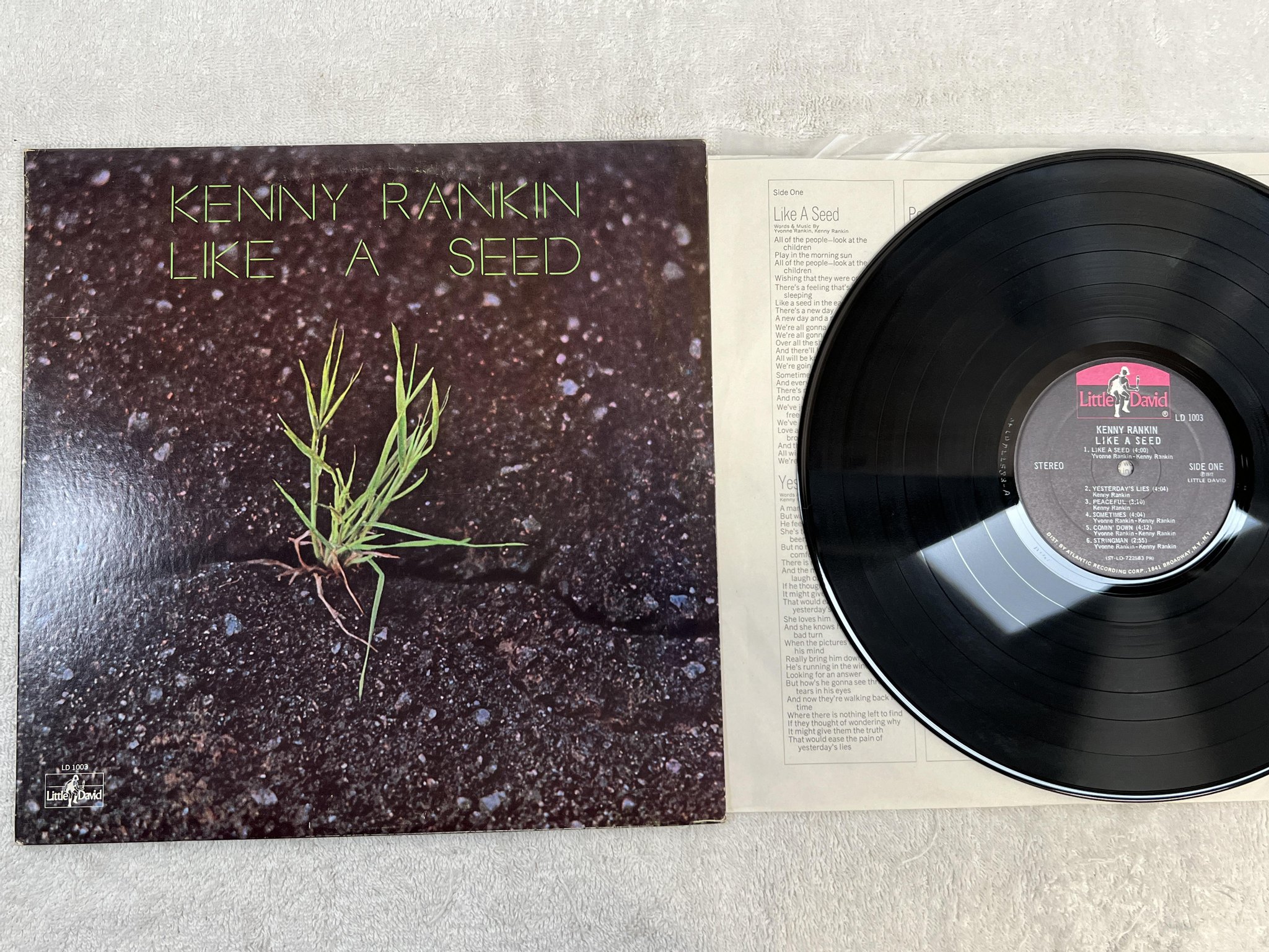 Omslagsbild för skivan KENNY RANKIN like a seed LP -72 US LITTLE DAVID LD 1003