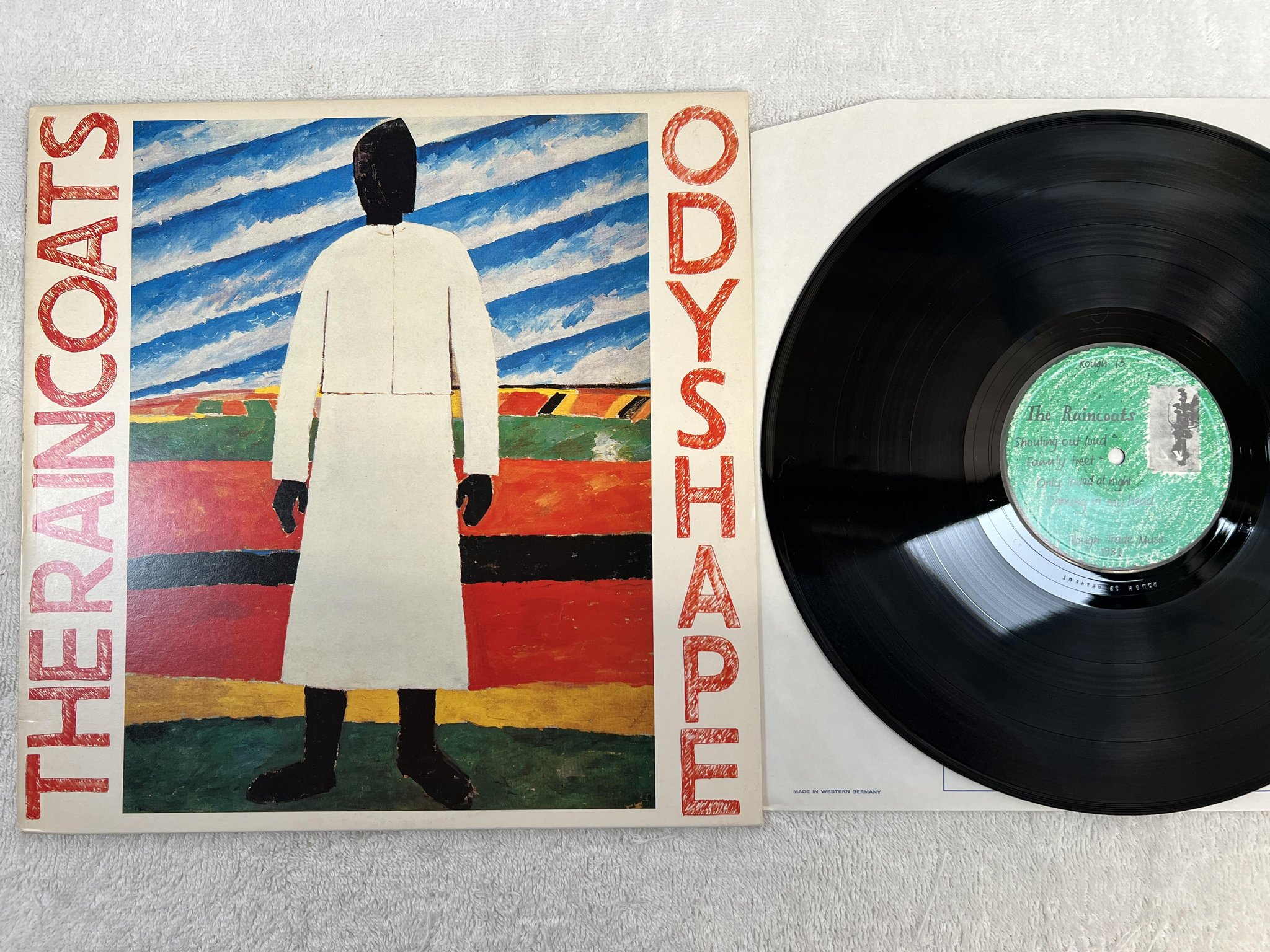 Omslagsbild för skivan THE RAINCOATS Odyshape LP -81 UK ROUGH TRADE ROUGH 13 *** NEW WAVE ***