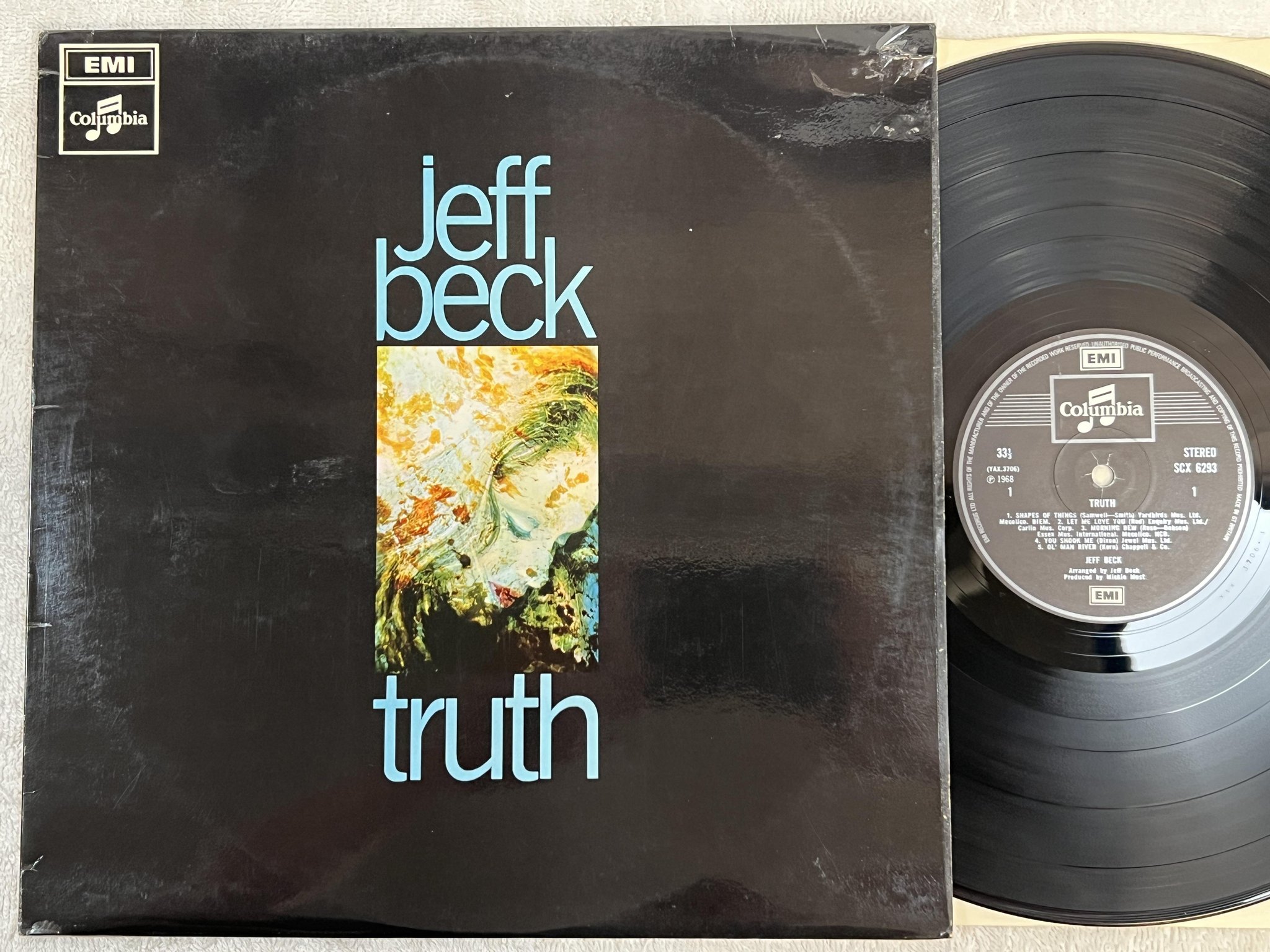 Omslagsbild för skivan JEFF BECK truth LP -68/69 UK COLUMBIA / EMI SCX 6293