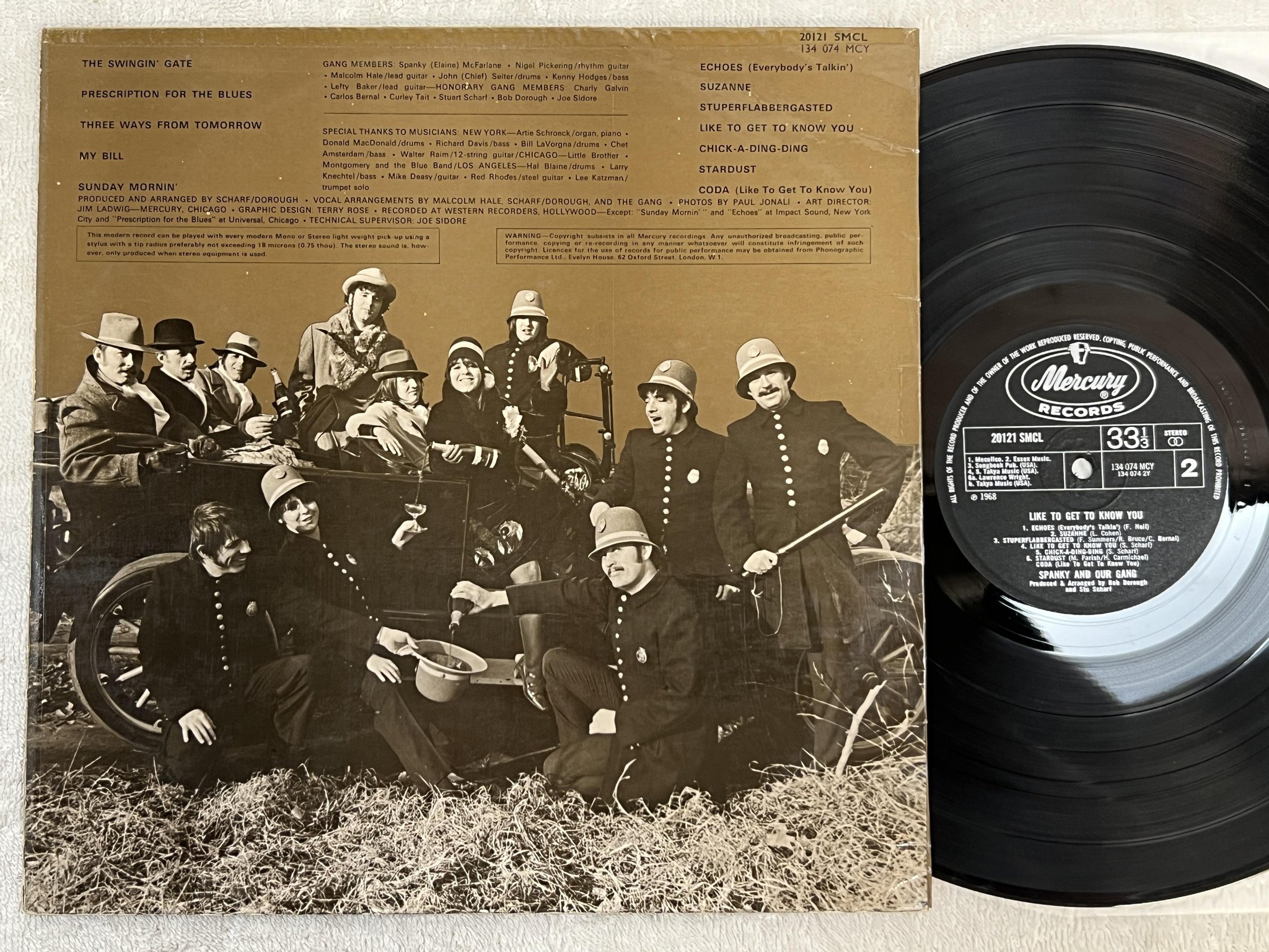 Omslagsbild för skivan SPANKY & OUR GANG Like To Get To Know You LP -68 UK mercury 20121 SMCL
