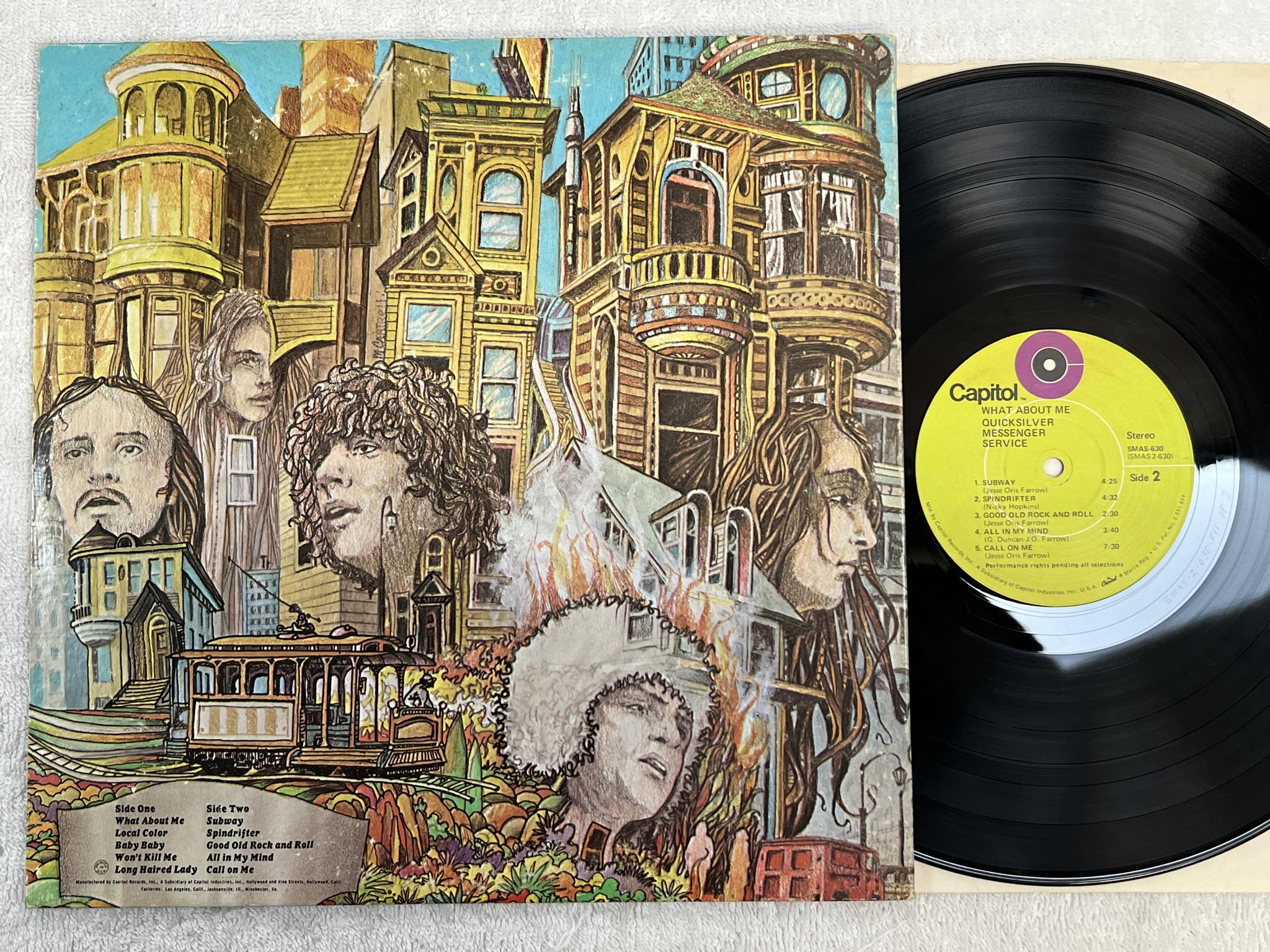 Omslagsbild för skivan QUICKSILVER What About Me LP -70 US CAPITOL SMAS-630
