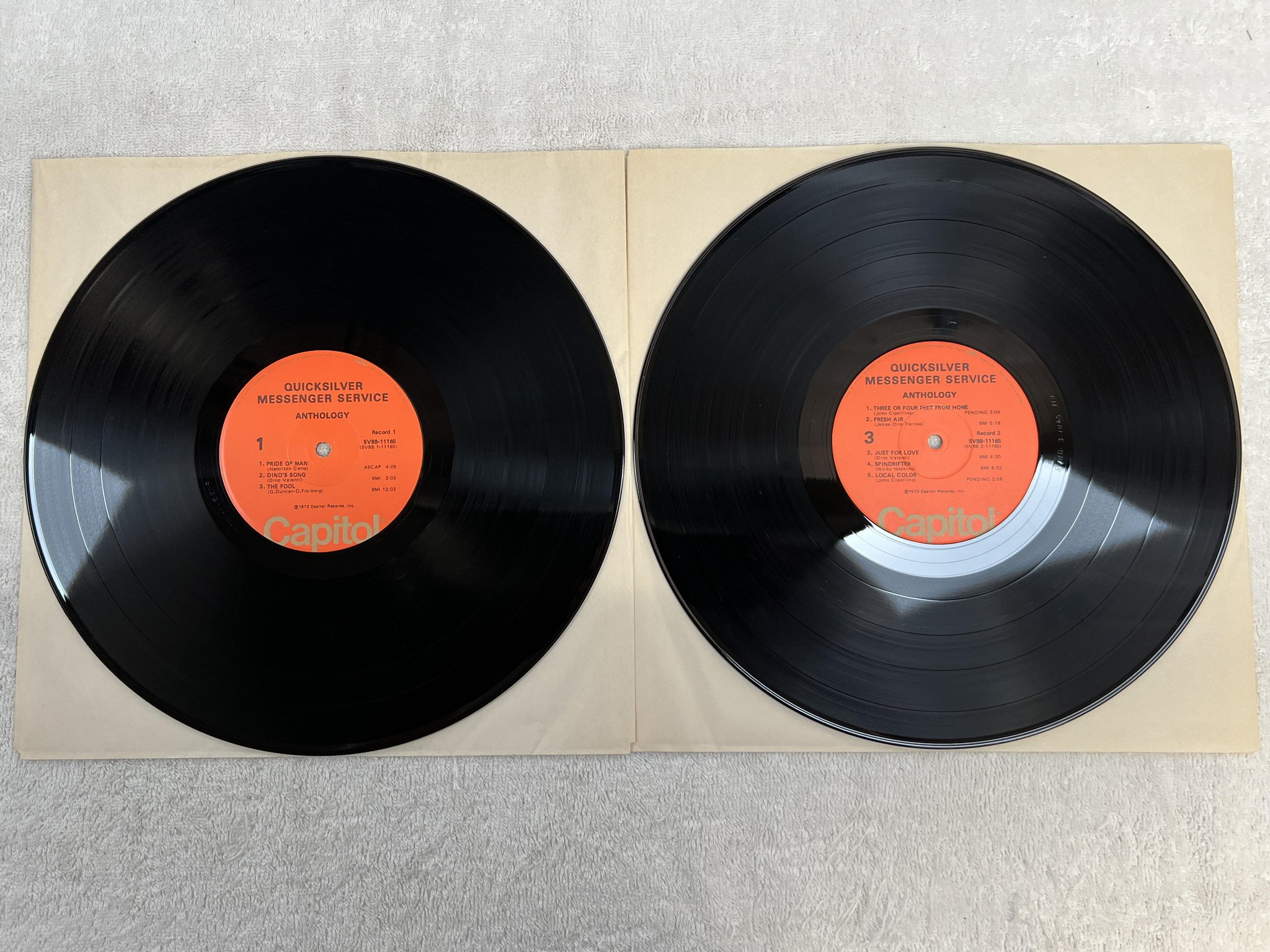 Omslagsbild för skivan QUICKSILVER MESSENGER SERVICE anthology 2xLP -73 US CAPITOL SVBB 11165