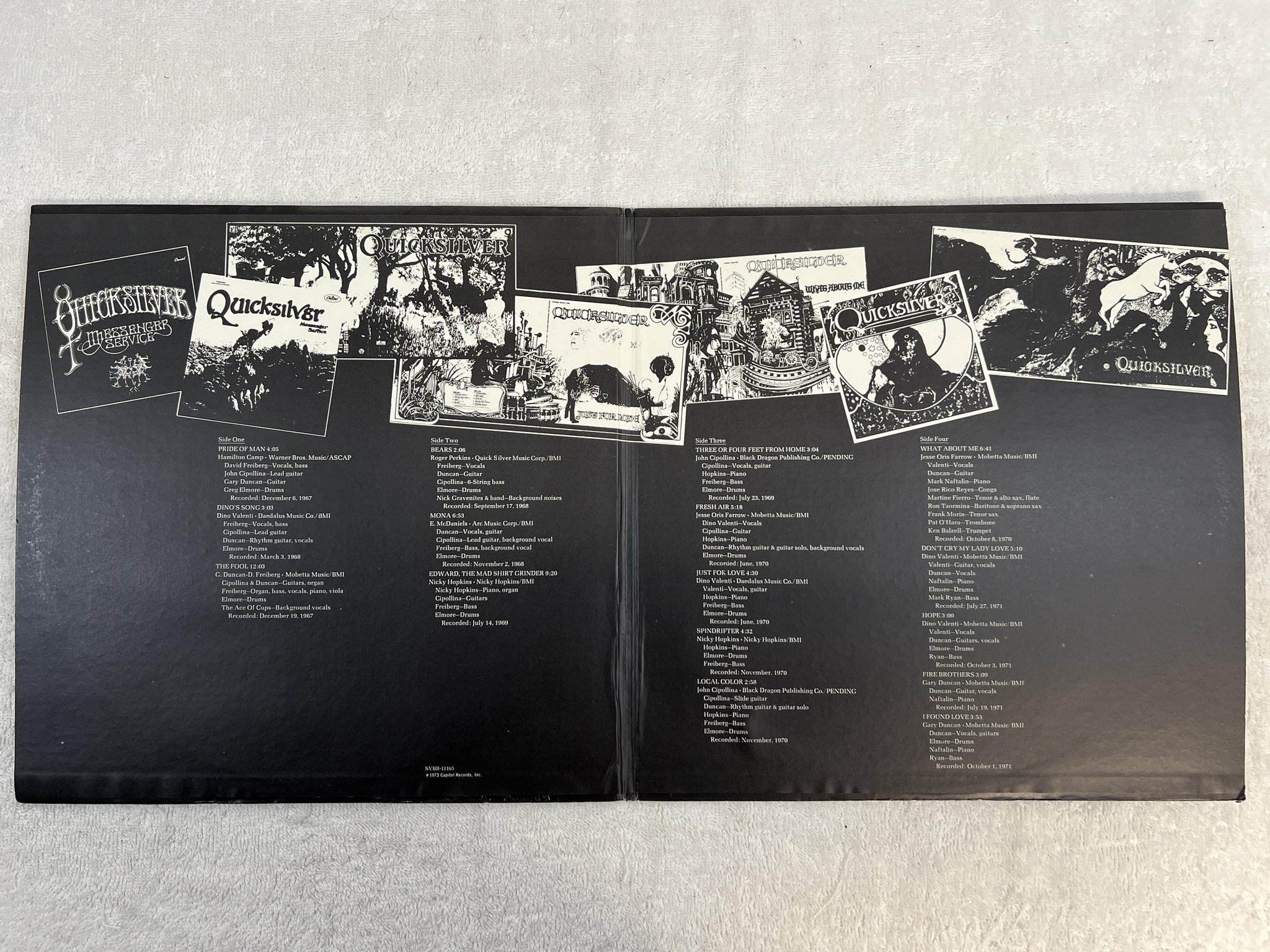 Omslagsbild för skivan QUICKSILVER MESSENGER SERVICE anthology 2xLP -73 US CAPITOL SVBB 11165