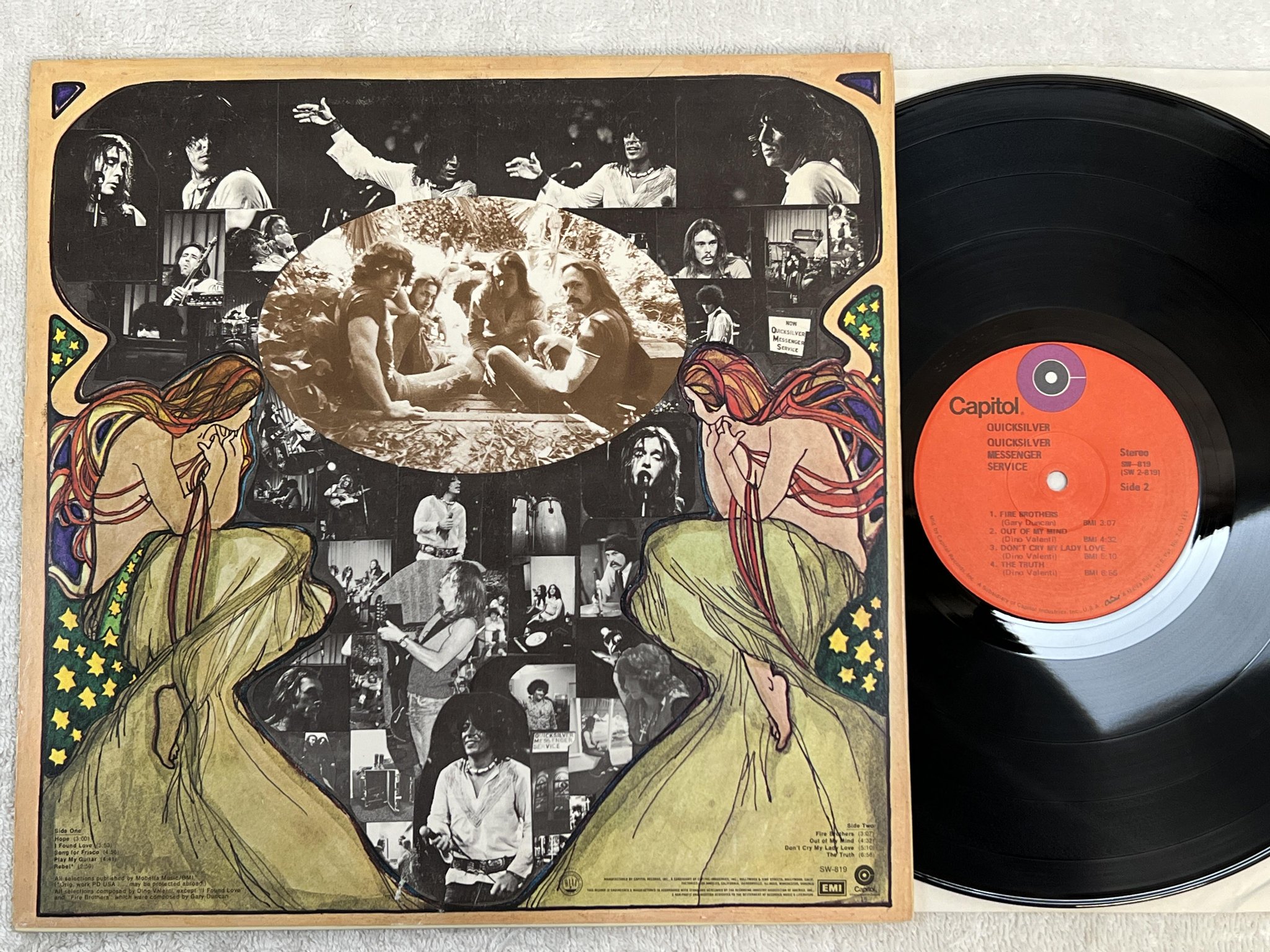 Omslagsbild för skivan QUICKSILVER MESSENGER SERVICE s/t LP -71 US CAPITOL SW-819