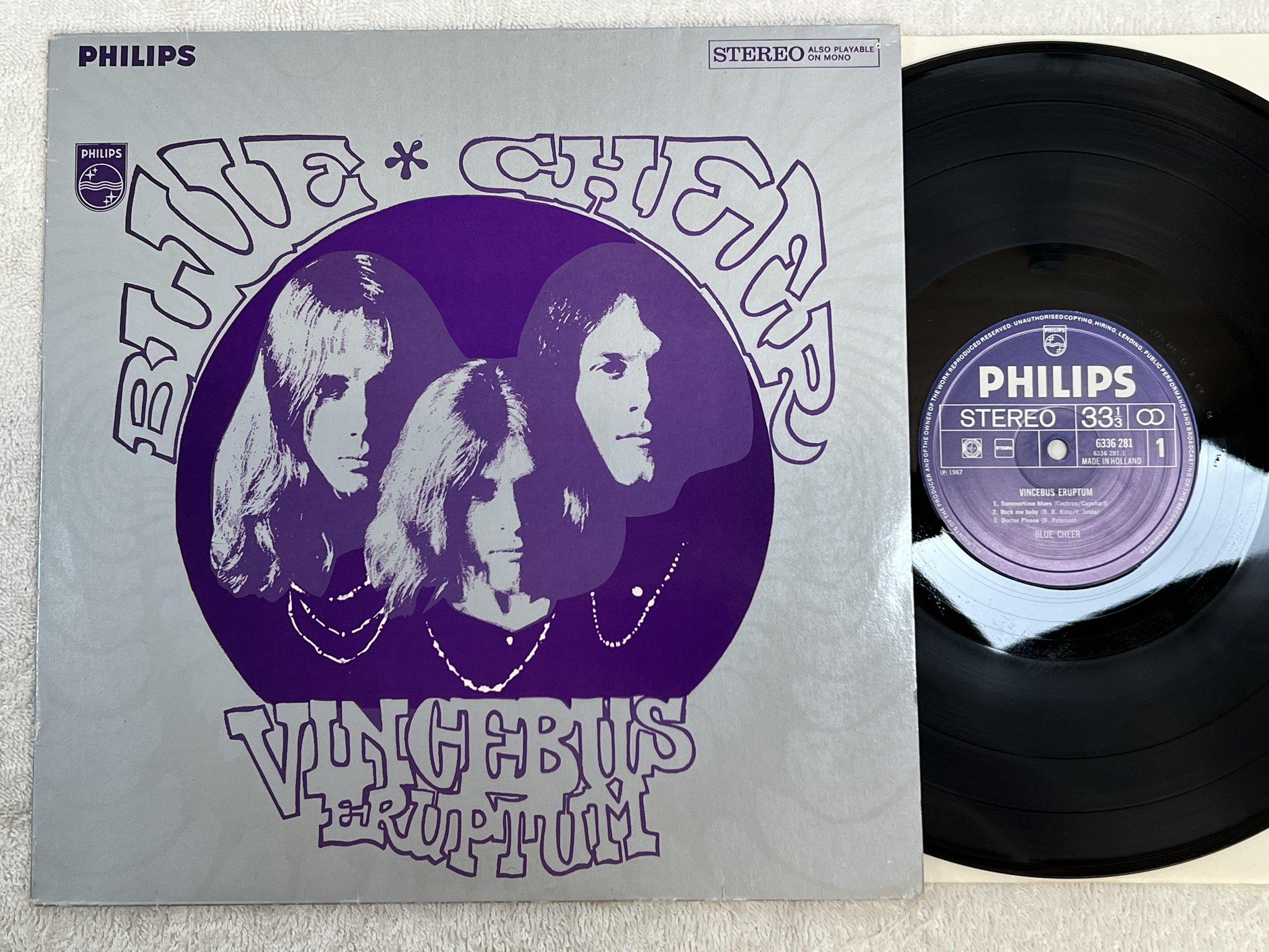 Omslagsbild för skivan BLUE CHEER vincebus eruptum LP -67/79 Hol PHILIPS 6336 281