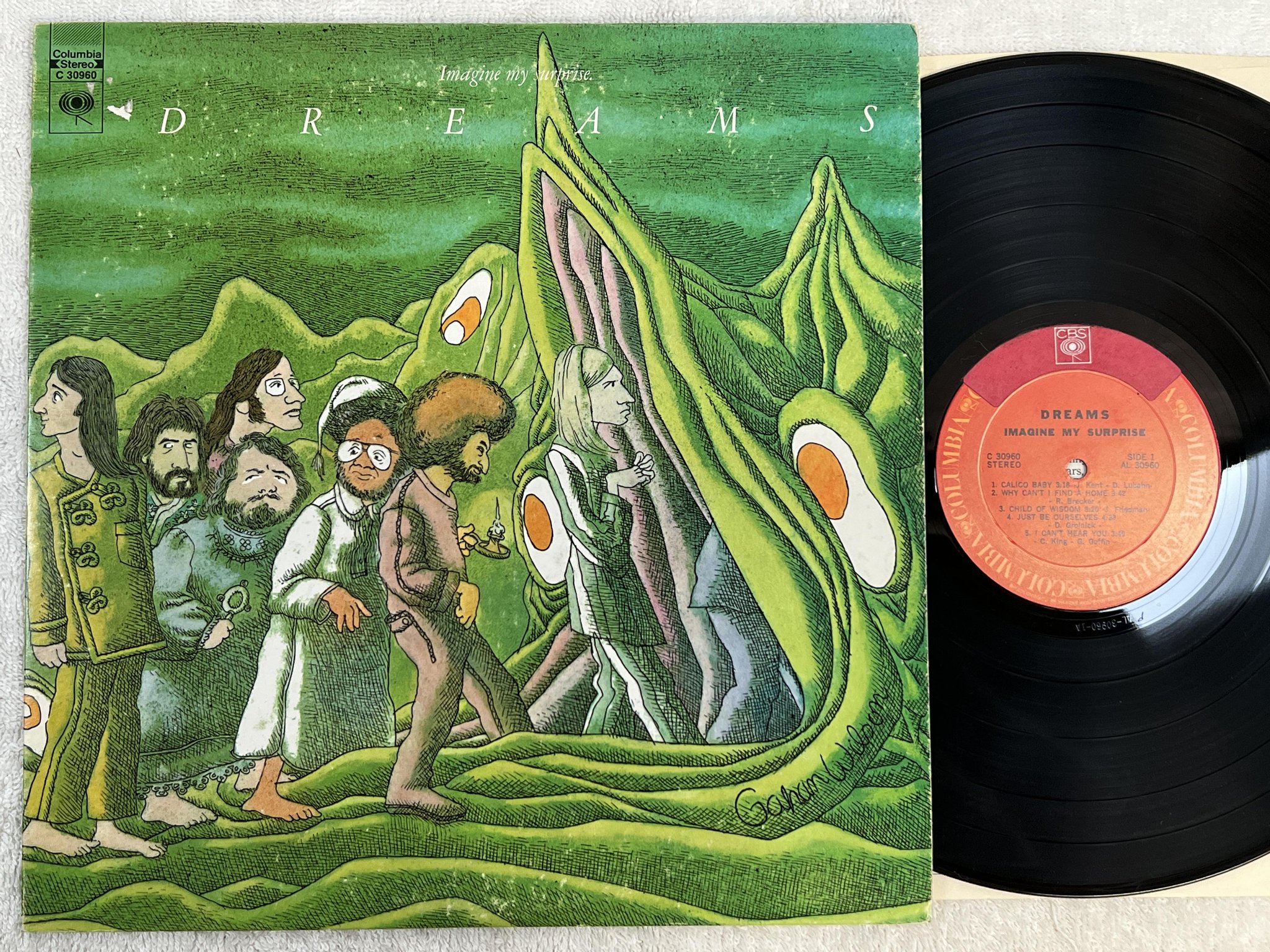 Omslagsbild för skivan DREAMS imagine my surprise LP -71 US COLUMBIA / CBS C 30960