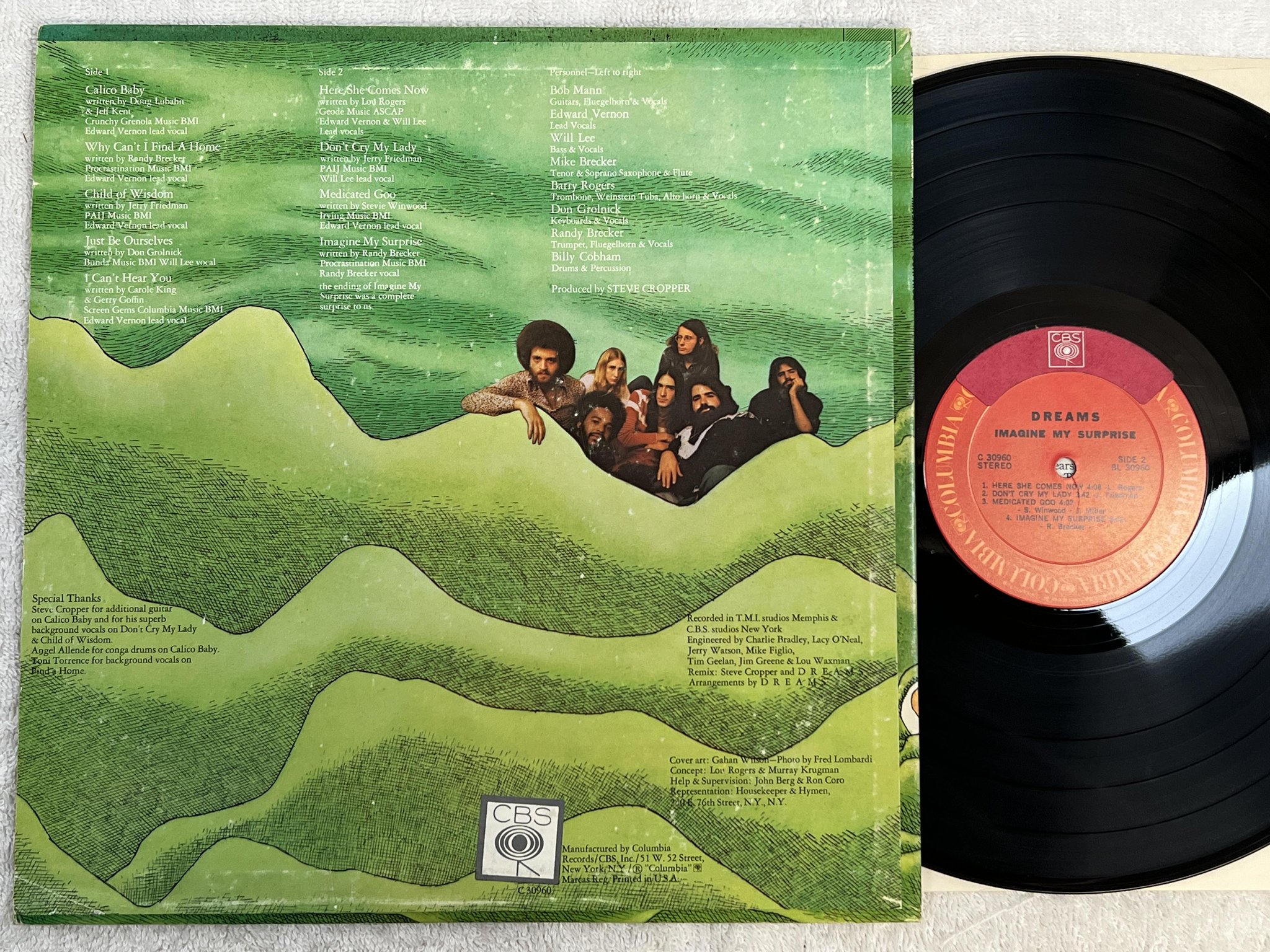 Omslagsbild för skivan DREAMS imagine my surprise LP -71 US COLUMBIA / CBS C 30960