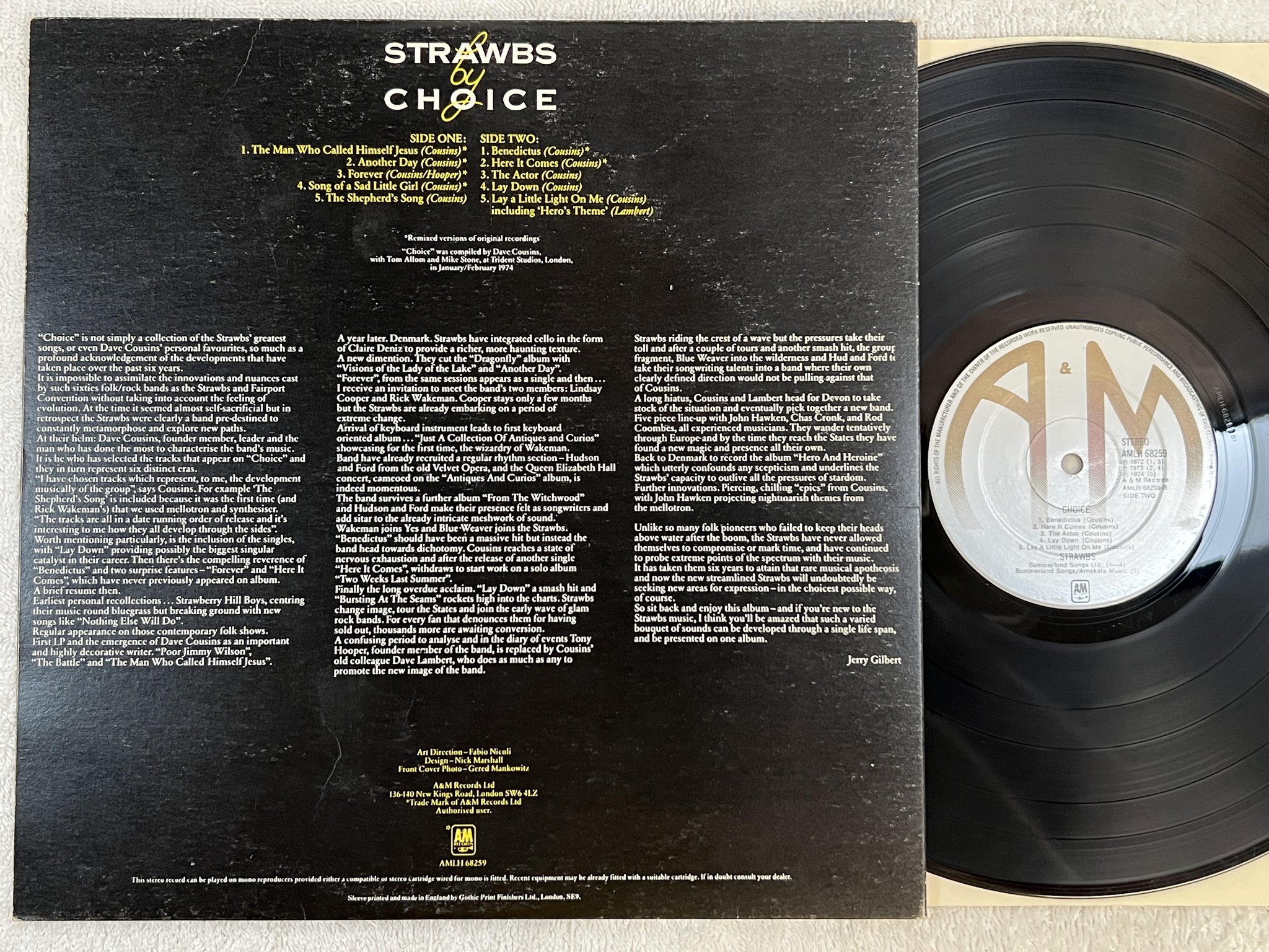 Omslagsbild för skivan STRAWBS choice LP -74 UK A&M AMLH 68259