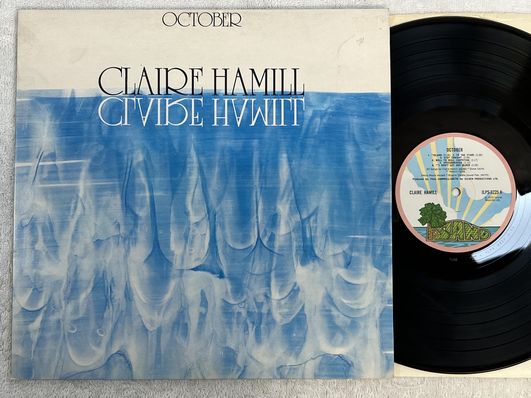 Omslagsbild för skivan CLAIRE HAMILL October LP -73 UK ISLAND ILPS 9225