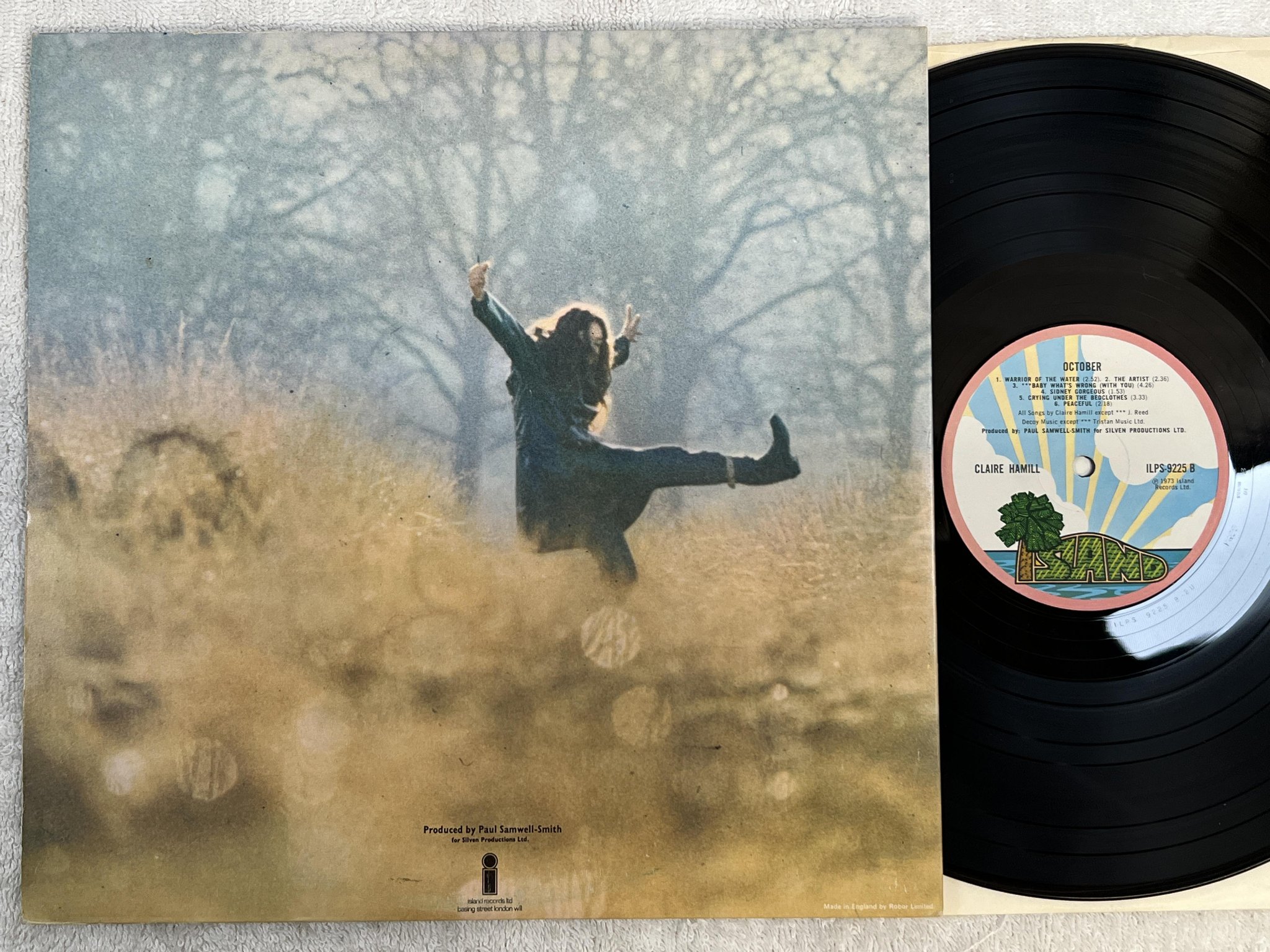 Omslagsbild för skivan CLAIRE HAMILL October LP -73 UK ISLAND ILPS 9225