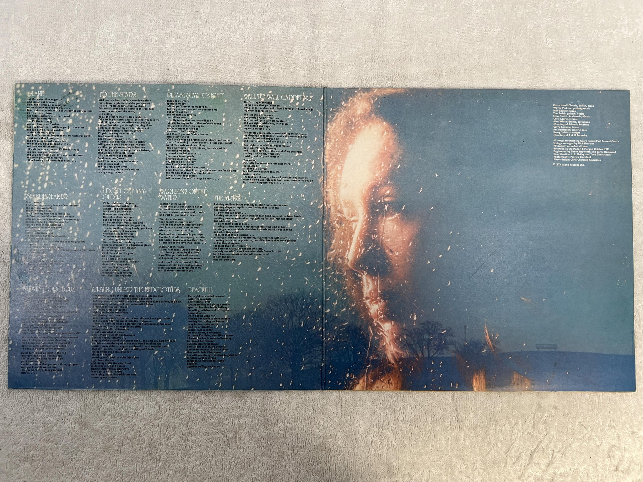 Omslagsbild för skivan CLAIRE HAMILL October LP -73 UK ISLAND ILPS 9225