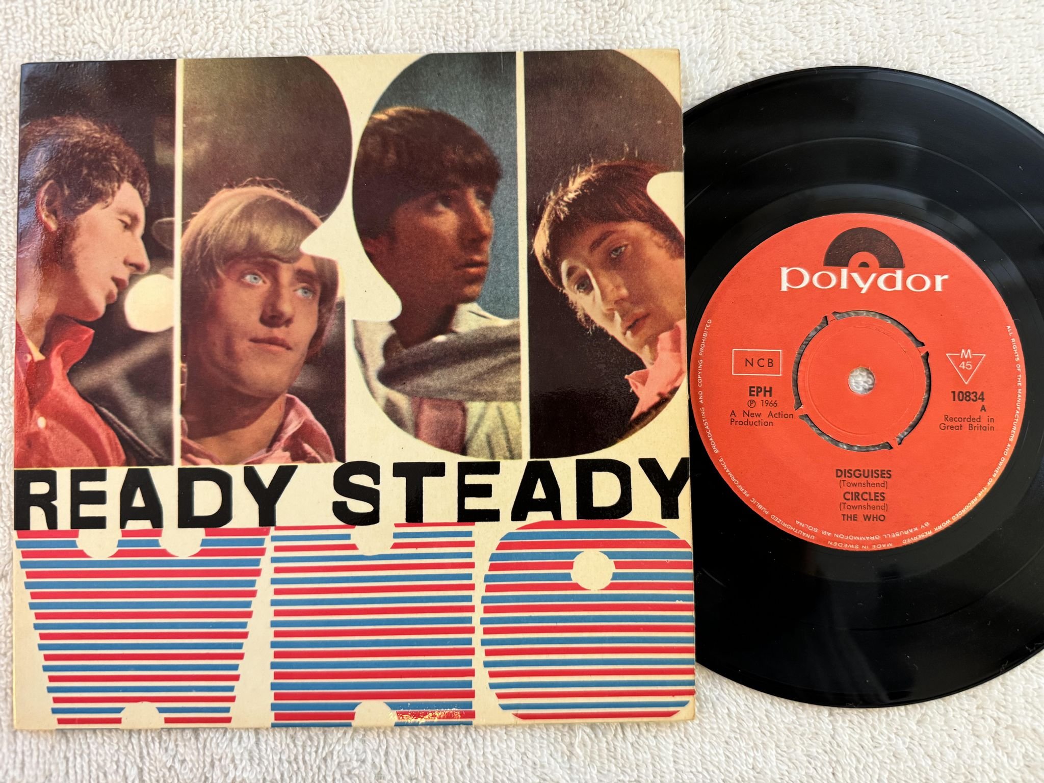 Omslagsbild för skivan THE WHO ready steady 7"ep -66 Swe SONET EPH 10834