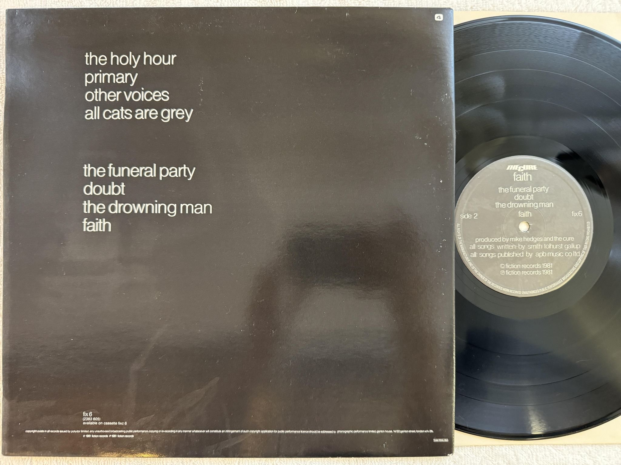 Omslagsbild för skivan THE CURE faith LP -81 ncb FICTION FIX 6