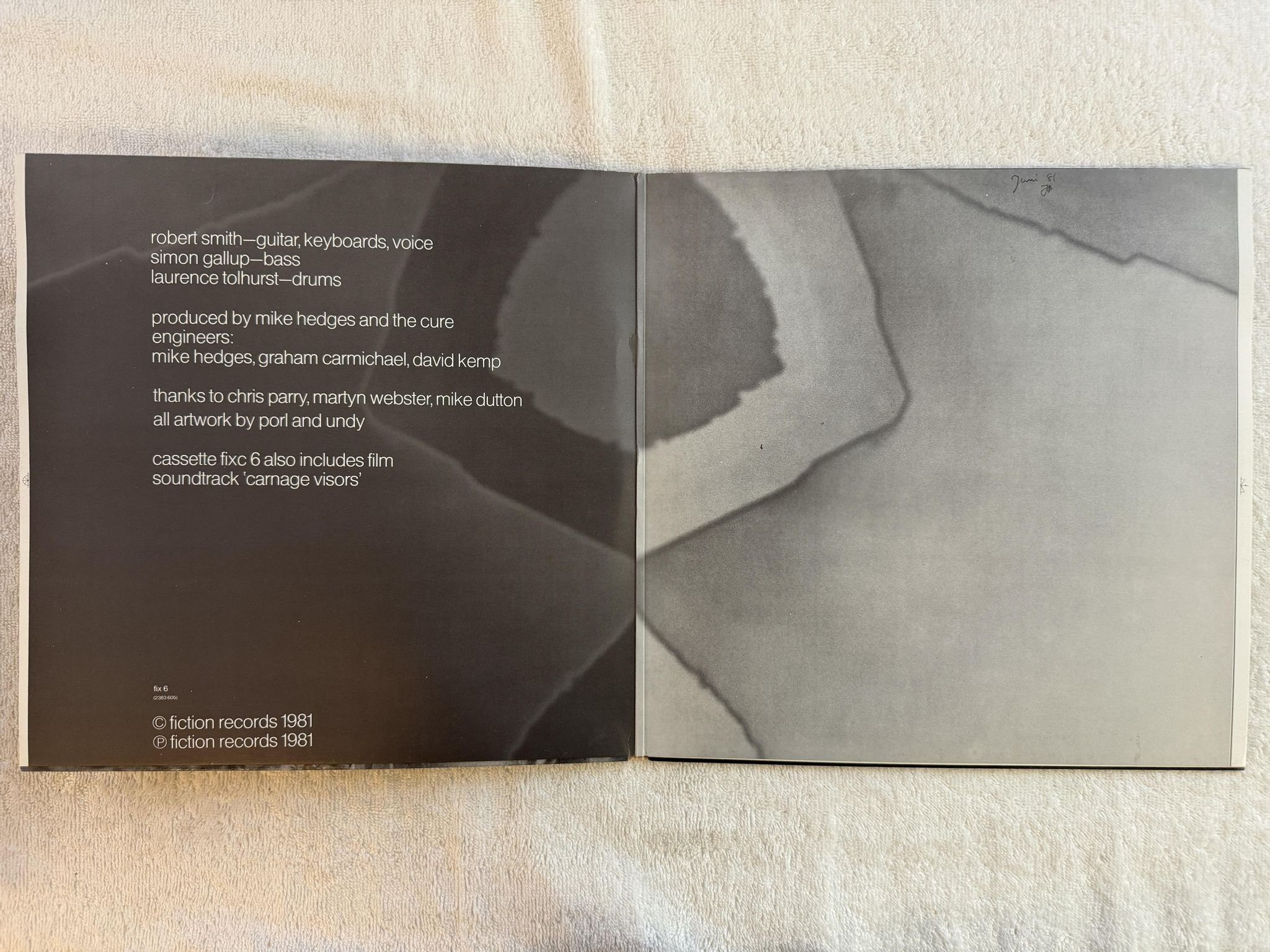 Omslagsbild för skivan THE CURE faith LP -81 ncb FICTION FIX 6