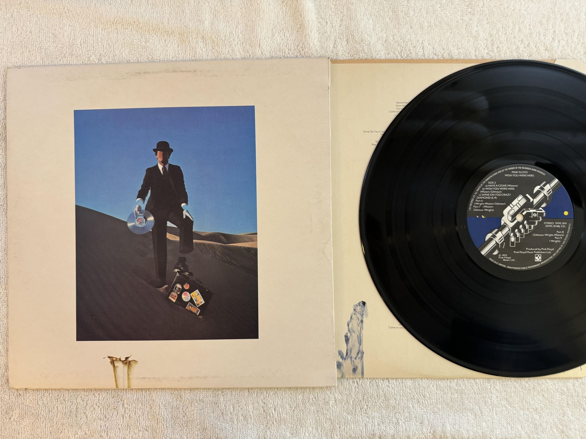 Omslagsbild för skivan PINK FLOYD wish you were there LP -75 UK HARVEST SHVL 814