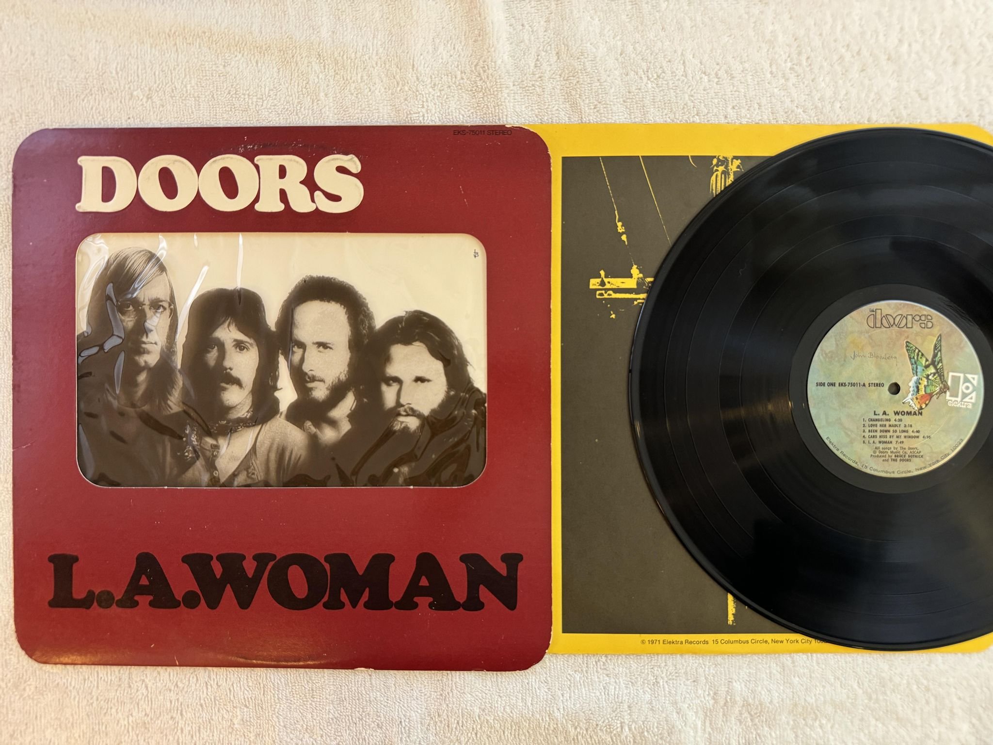 Omslagsbild för skivan THE DOORS L.A. woman LP -71 US ELEKTRA EKS 75011