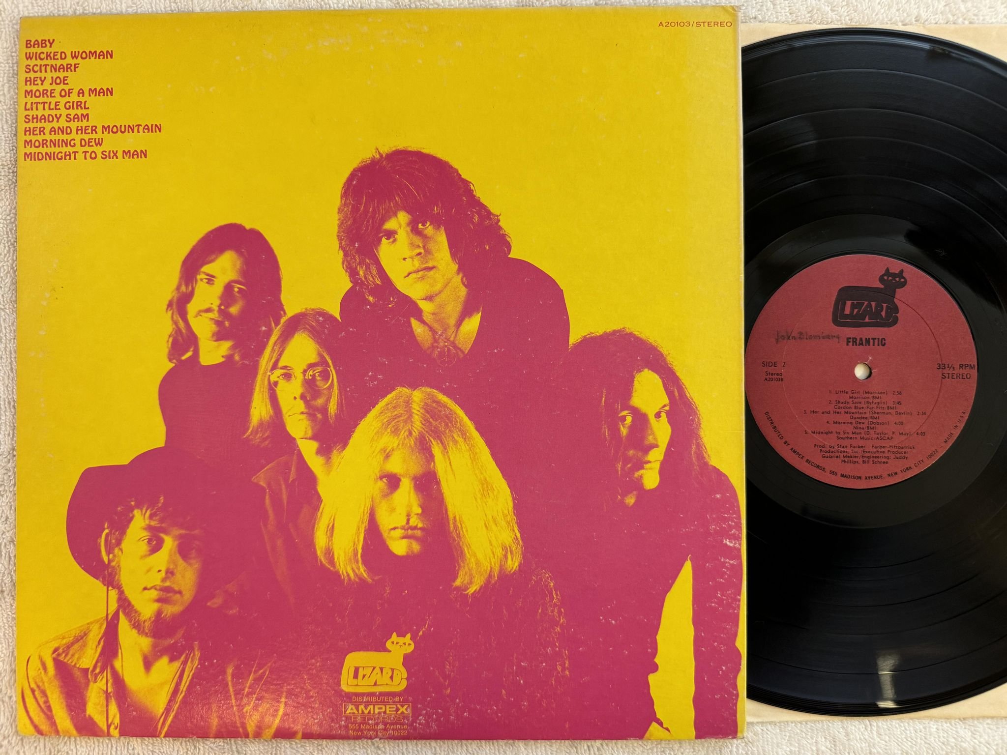 Omslagsbild för skivan FRANTIC conception LP -70 US LIZARD A 20103 *** Hard Psych ***