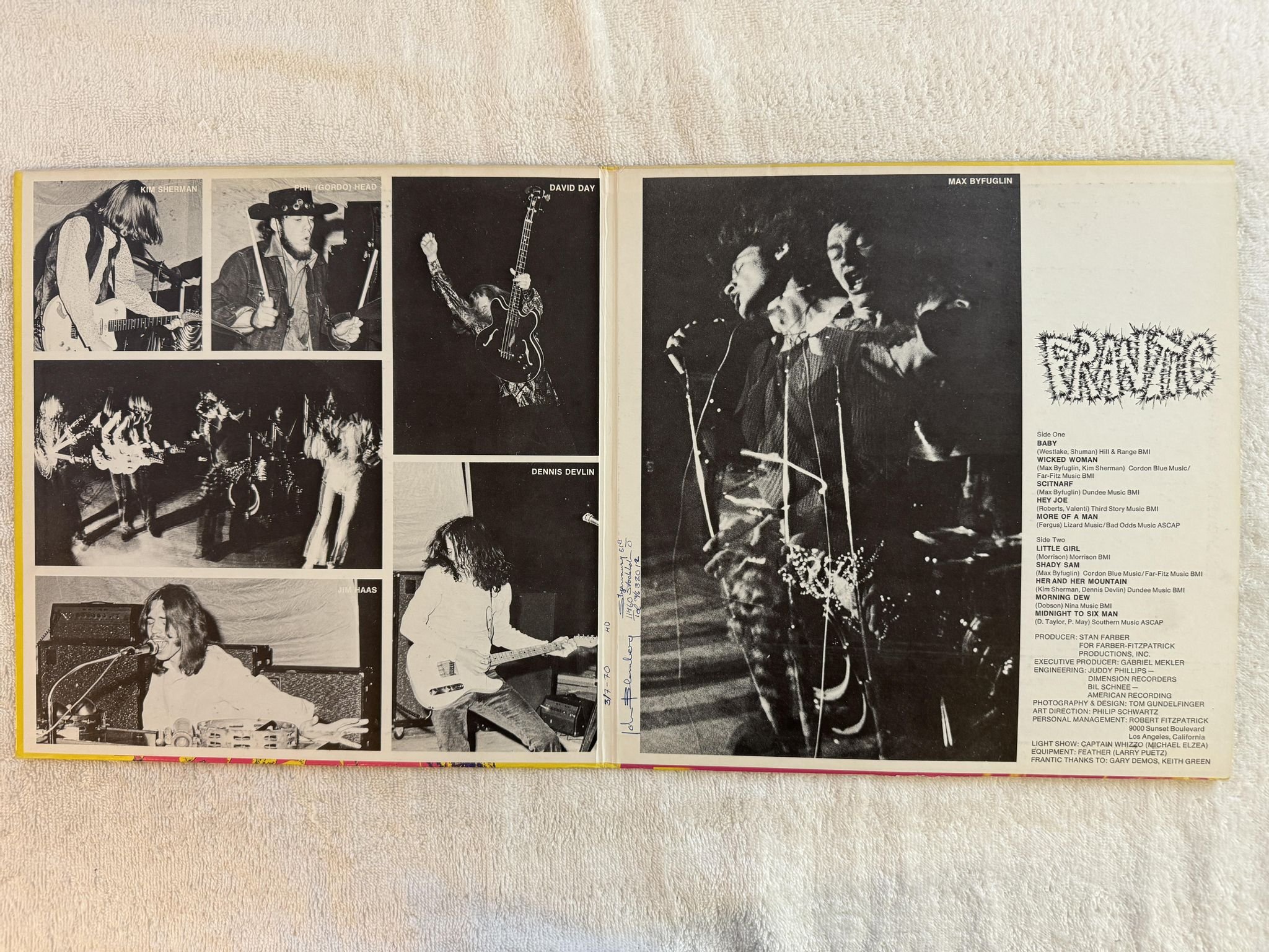 Omslagsbild för skivan FRANTIC conception LP -70 US LIZARD A 20103 *** Hard Psych ***