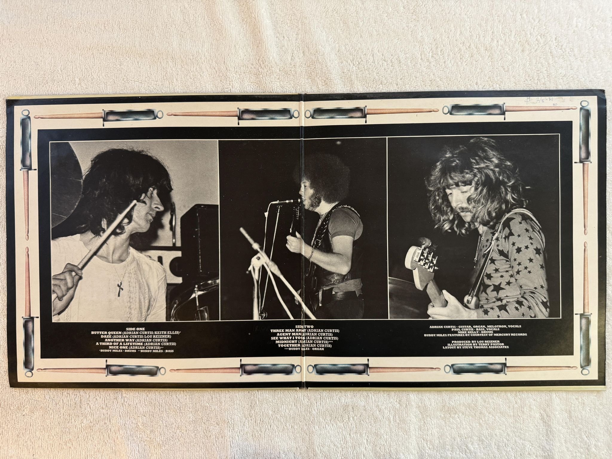 Omslagsbild för skivan THREE MAN ARMY A Third Of A Lifetime LP -71 UK PEGASUS PEG 3