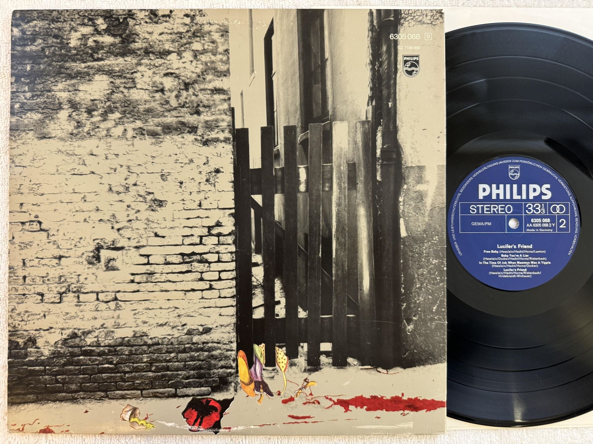 Omslagsbild för skivan LUCIFER'S FRIEND s/t LP -70 Ger PHILIPS 6305 068 *** PROG ROCK ***
