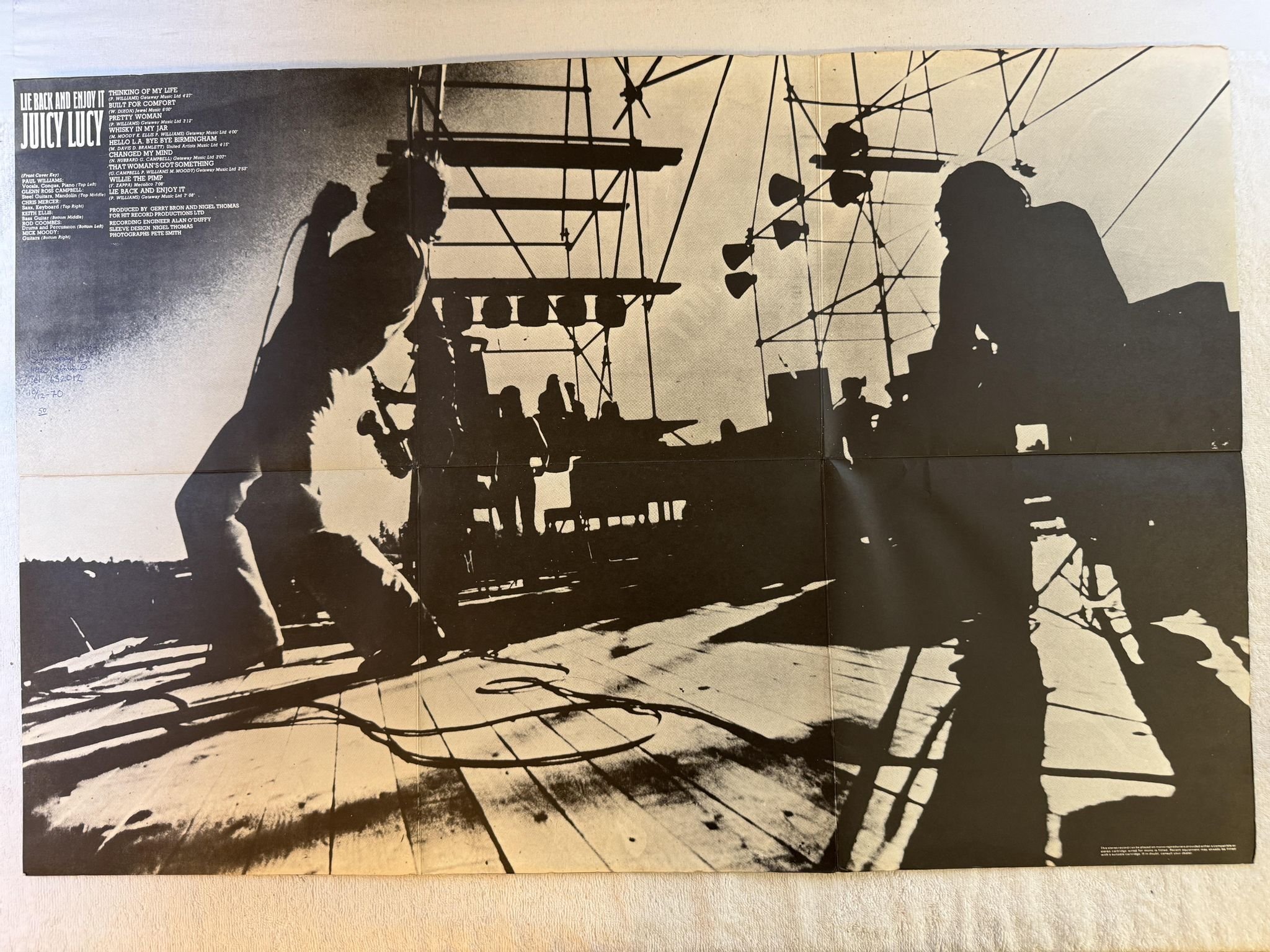 Omslagsbild för skivan JUICY LUCY lie back and enjoy it LP Ger VERTIGO swirl 6360 014 Y