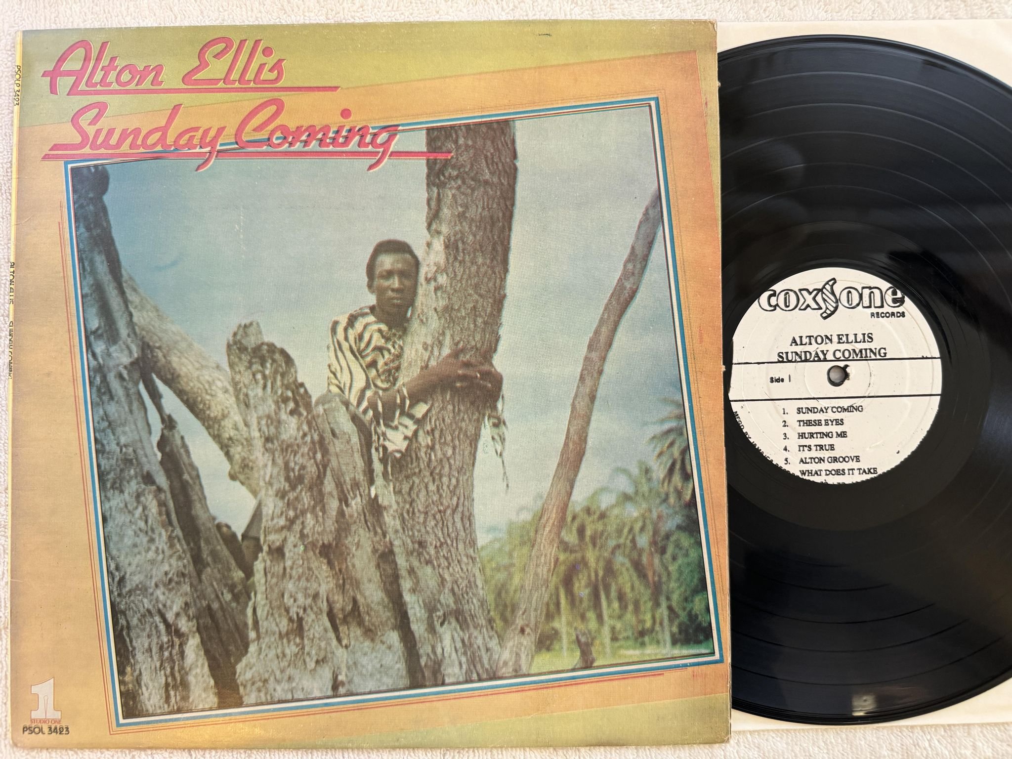 Omslagsbild för skivan ALTON ELLIS sunday coming LP Jamaica COXSONE PSOL 3423