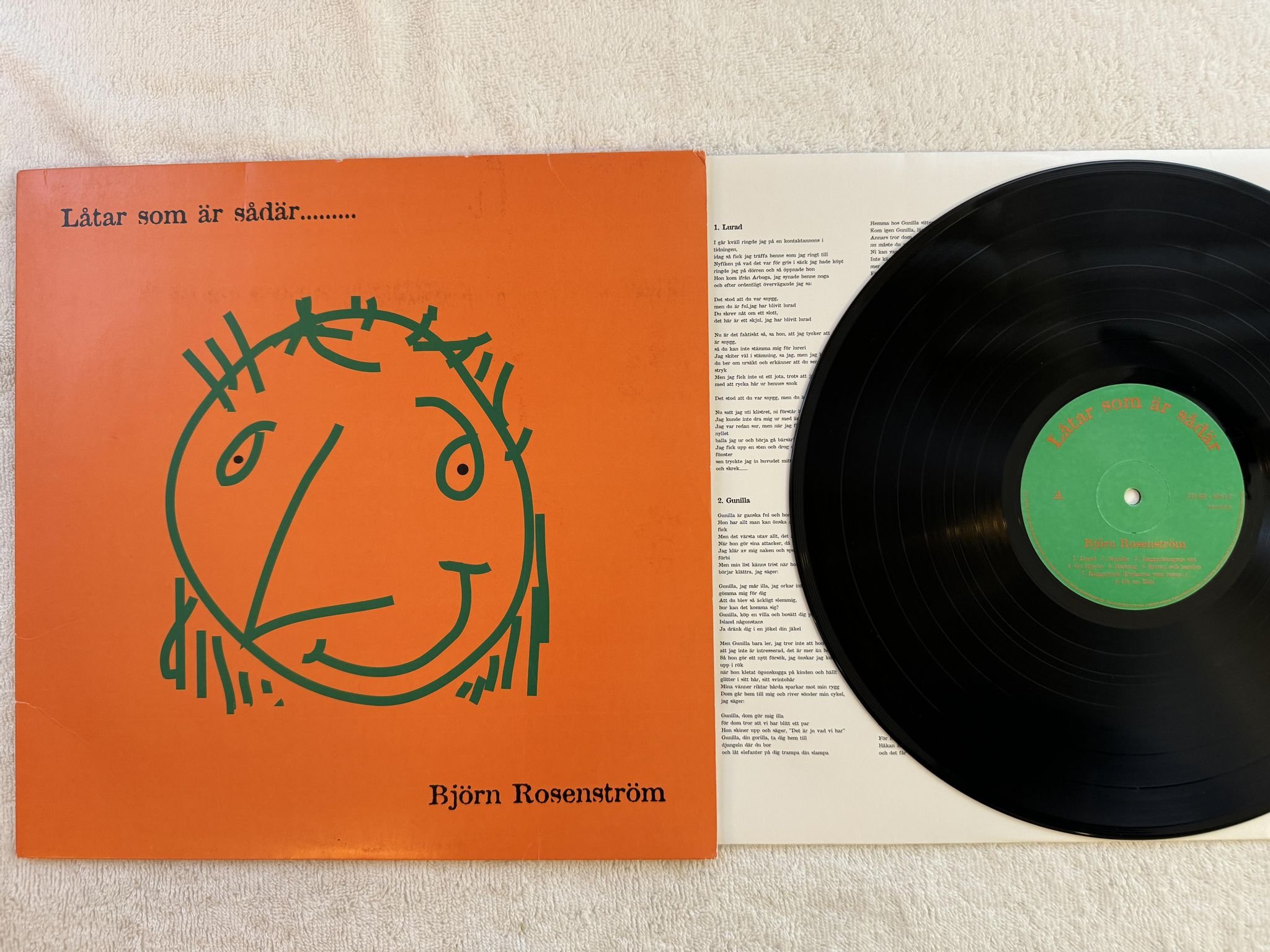 Omslagsbild för skivan BJÖRN ROSENSTRÖM Låtar Som Är Sådär LP 2015 Swe ROSENSTRÖM MUSIK