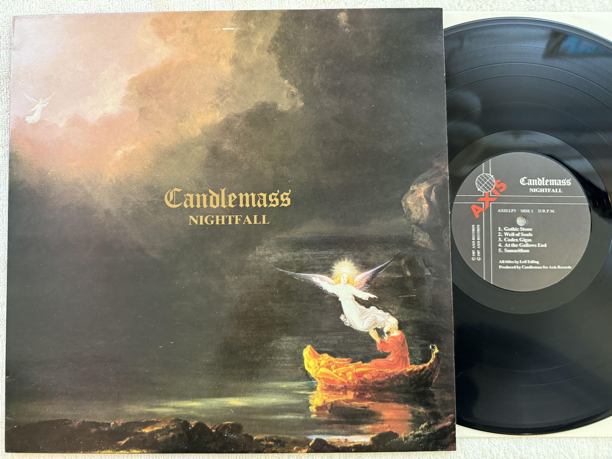 Omslagsbild för skivan CANDLEMASS nightfall LP -87 AXIS LP3